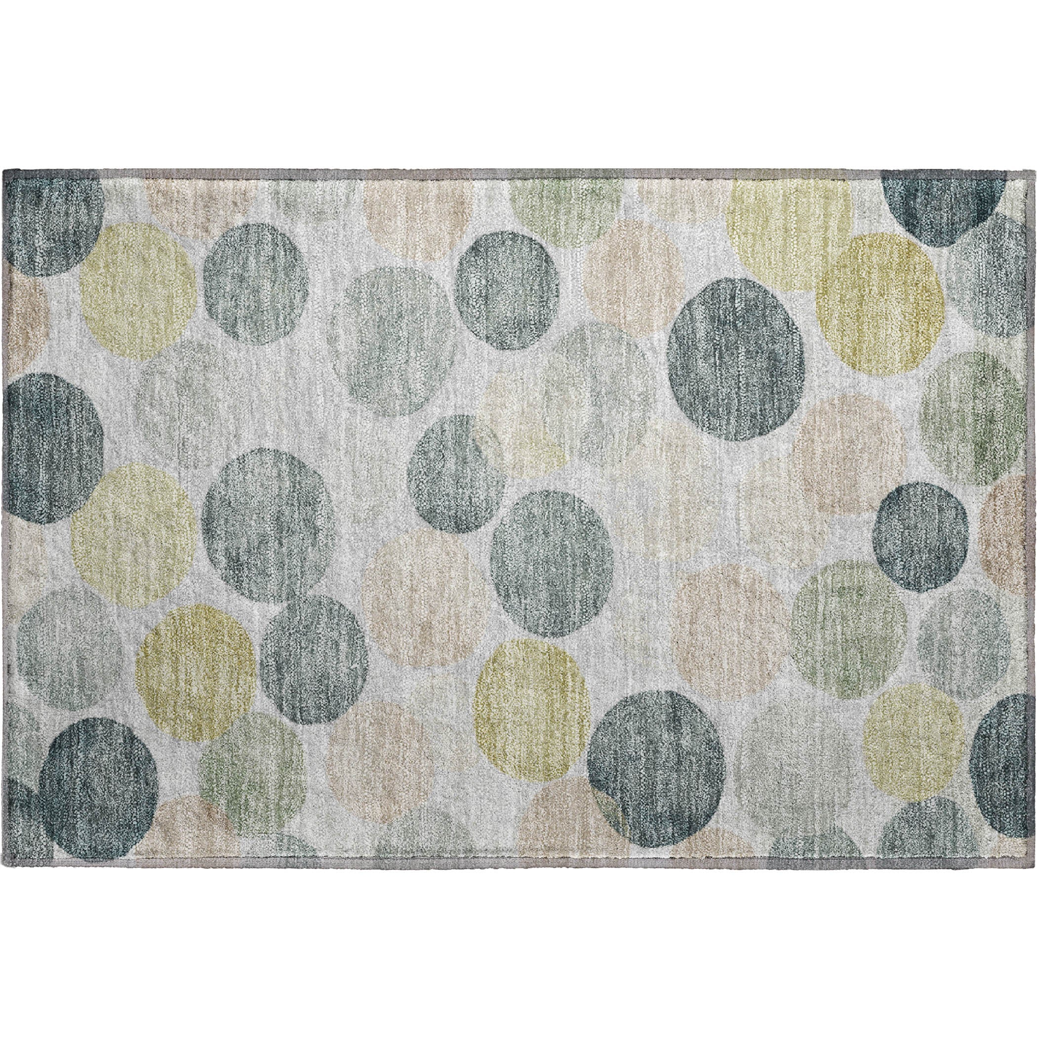 Split Machine Washable Transitional Gray Rug 1'8" x 2'6" #shape_Rectangle