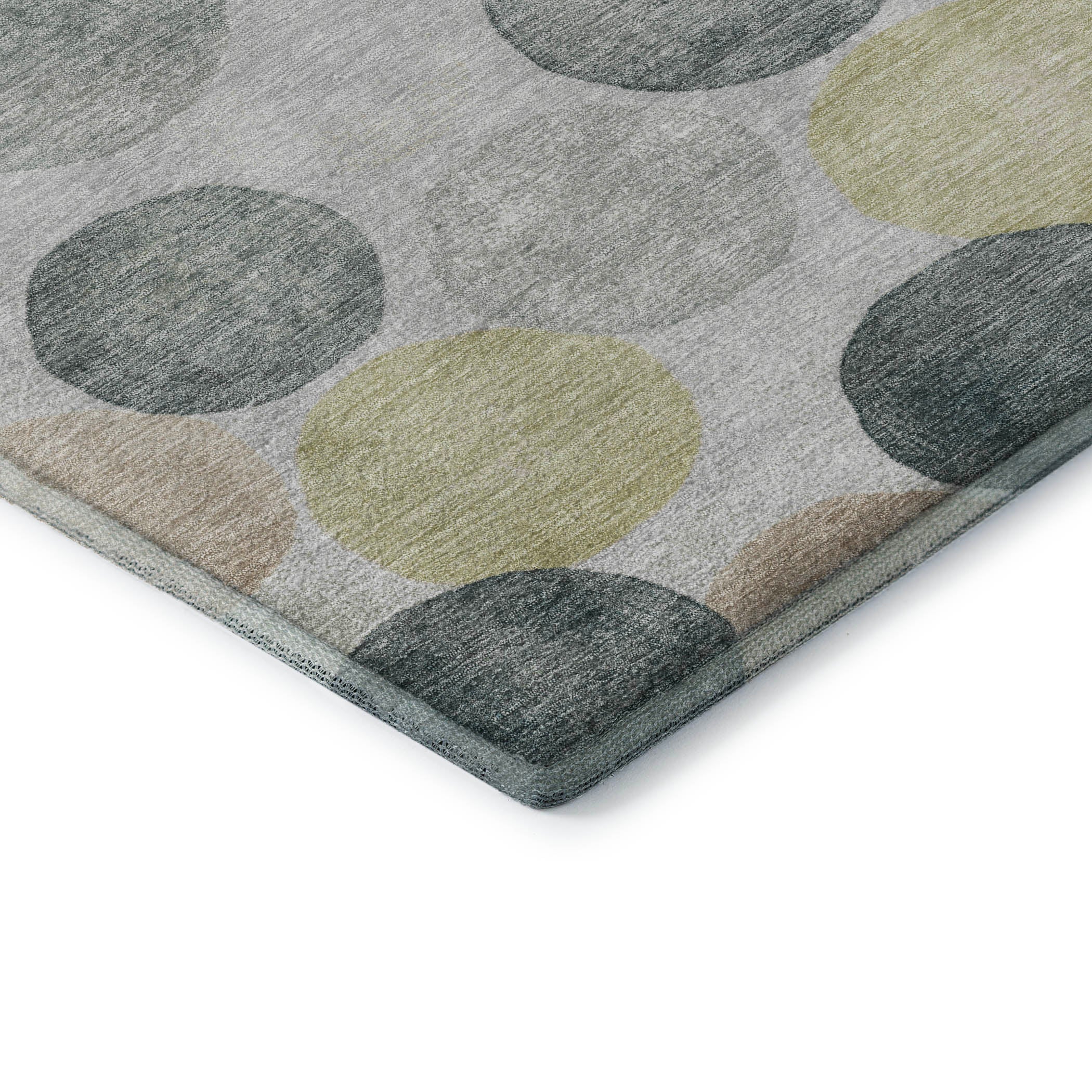 Split Machine Washable Transitional Gray Rug 1'8" x 2'6" #shape_Rectangle