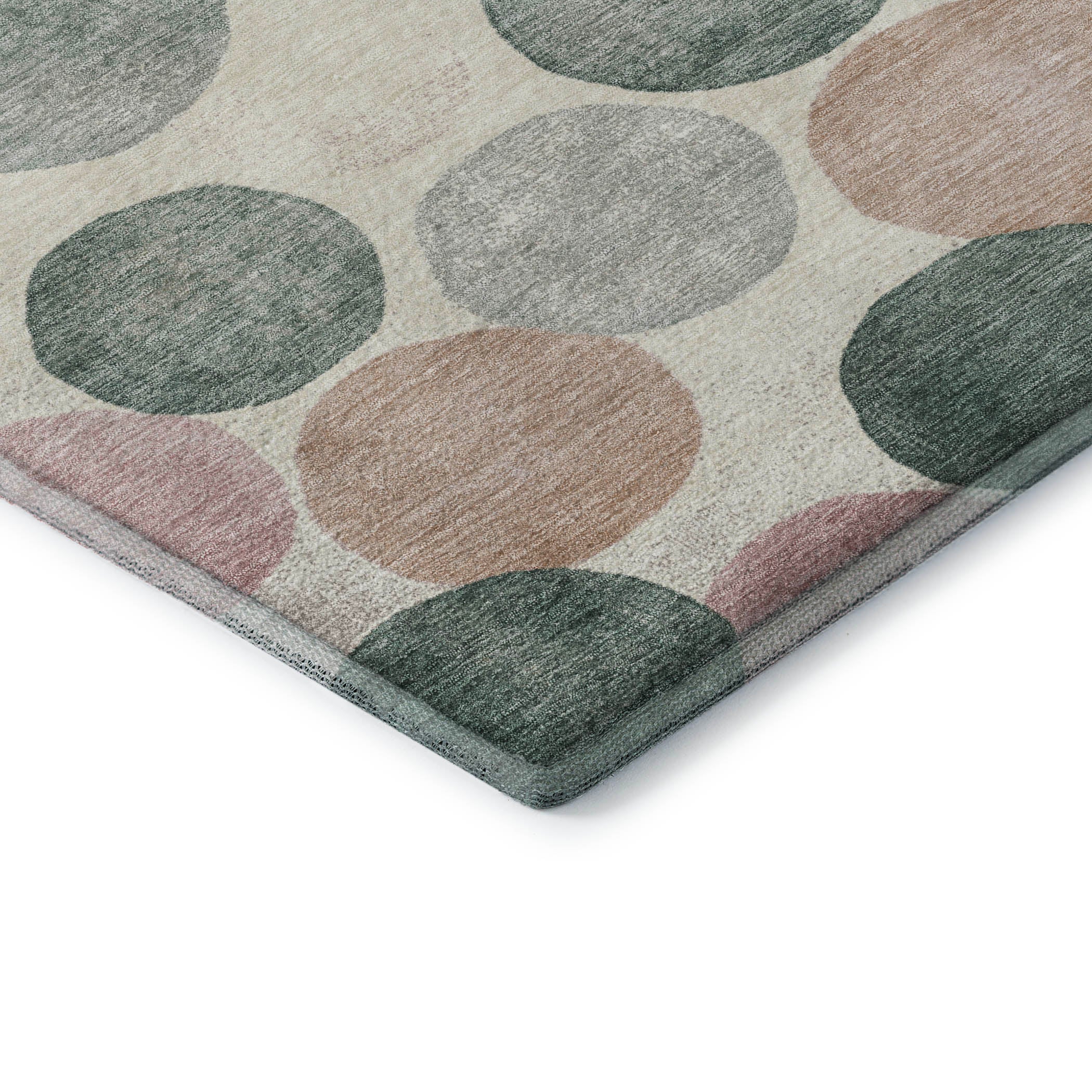 Split Machine Washable Transitional Salmon Orange Rug 1'8" x 2'6" #shape_Rectangle