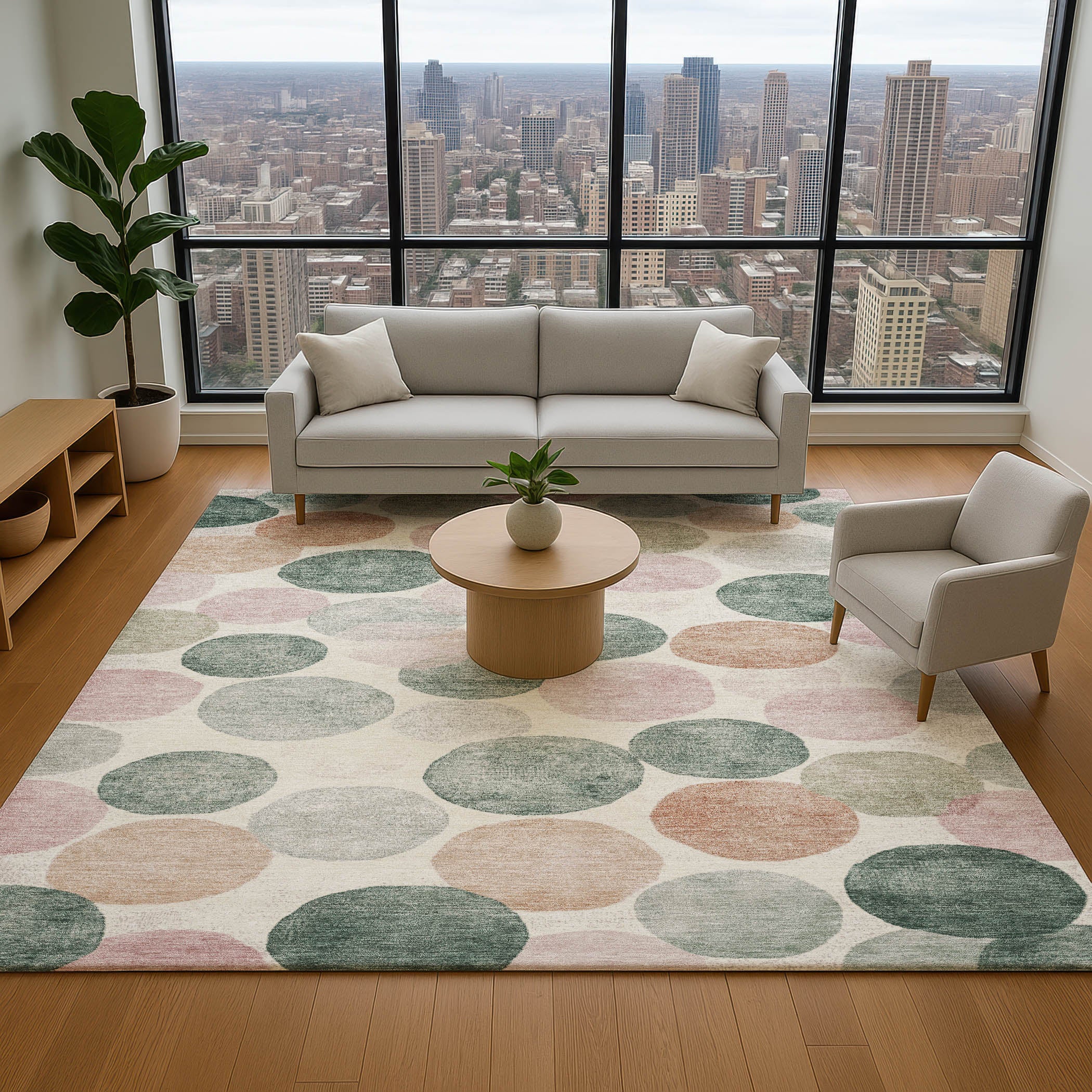Split Machine Washable Transitional Salmon Orange Rug 2'6" x 3'10" #shape_Rectangle