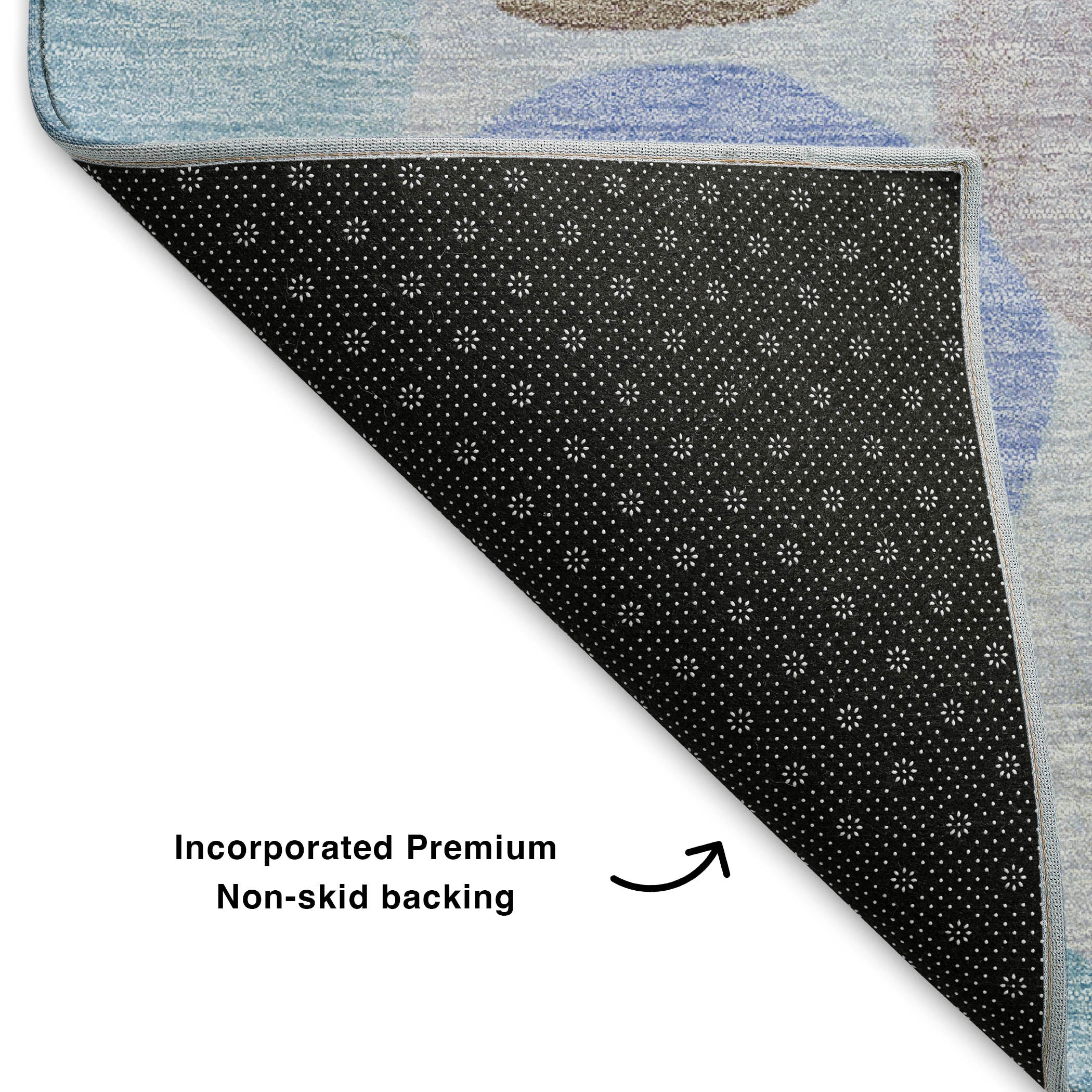 Split Machine Washable Transitional Sky Blue Rug 1'8" x 2'6" #shape_Rectangle