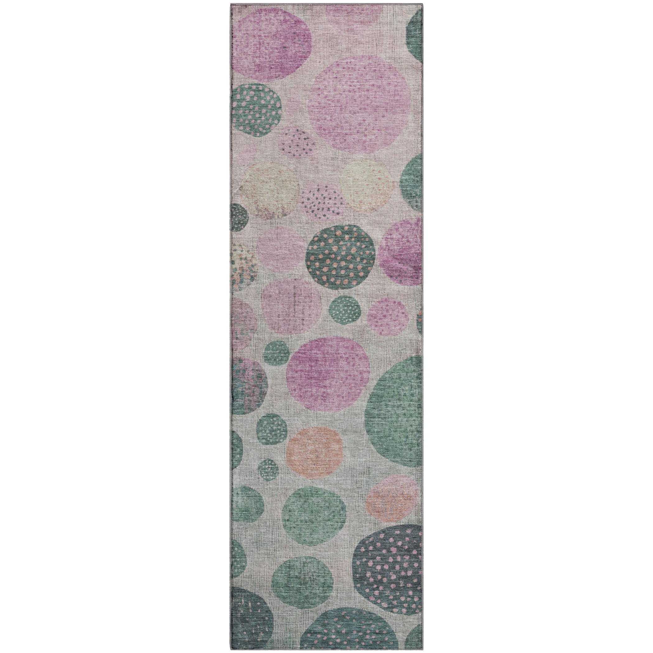 Salzburg Machine Washable Transitional Cactus Green Rug 2'3" x 7'6" #shape_Runner