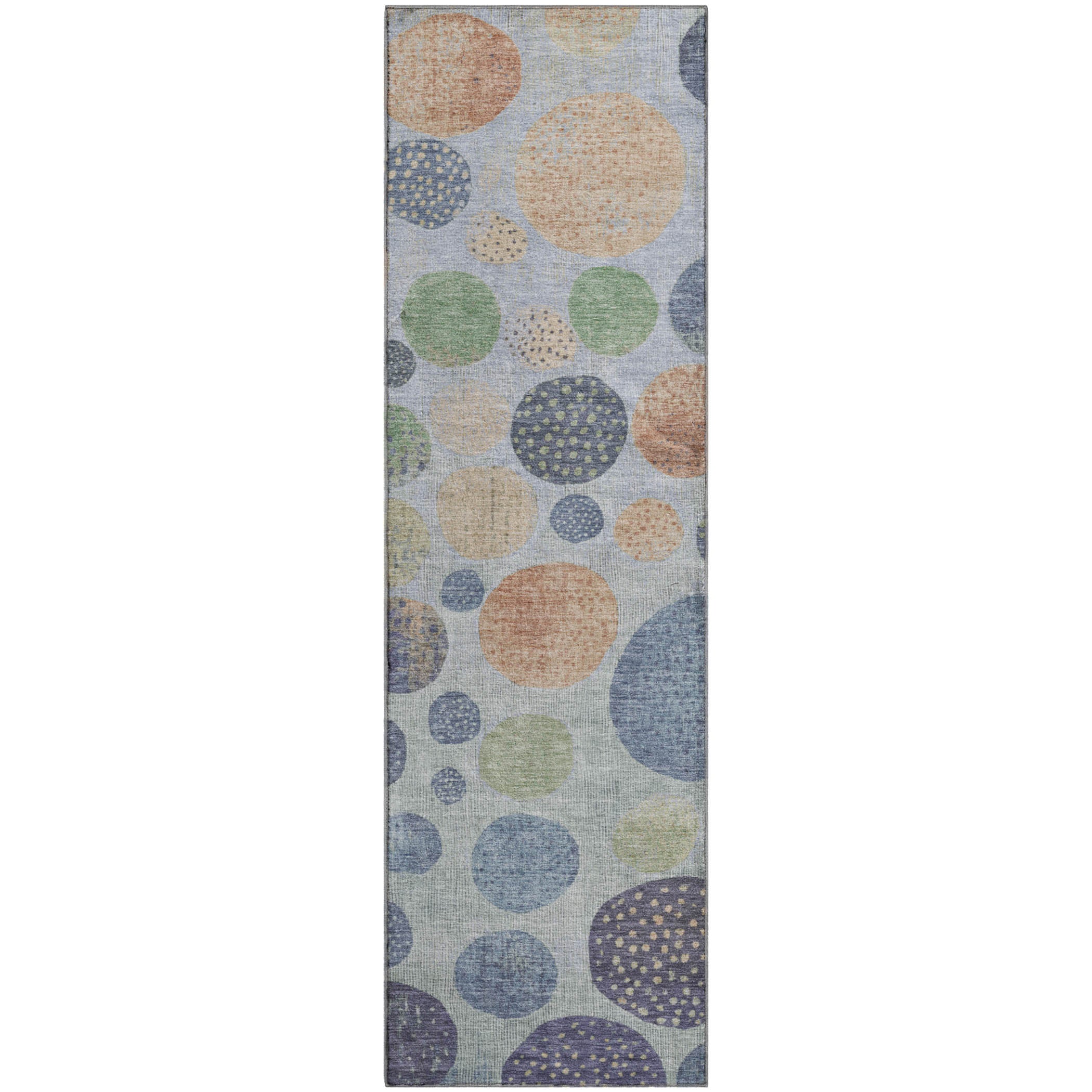 Salzburg Machine Washable Transitional Denim Blue Rug 2'3" x 7'6" #shape_Runner