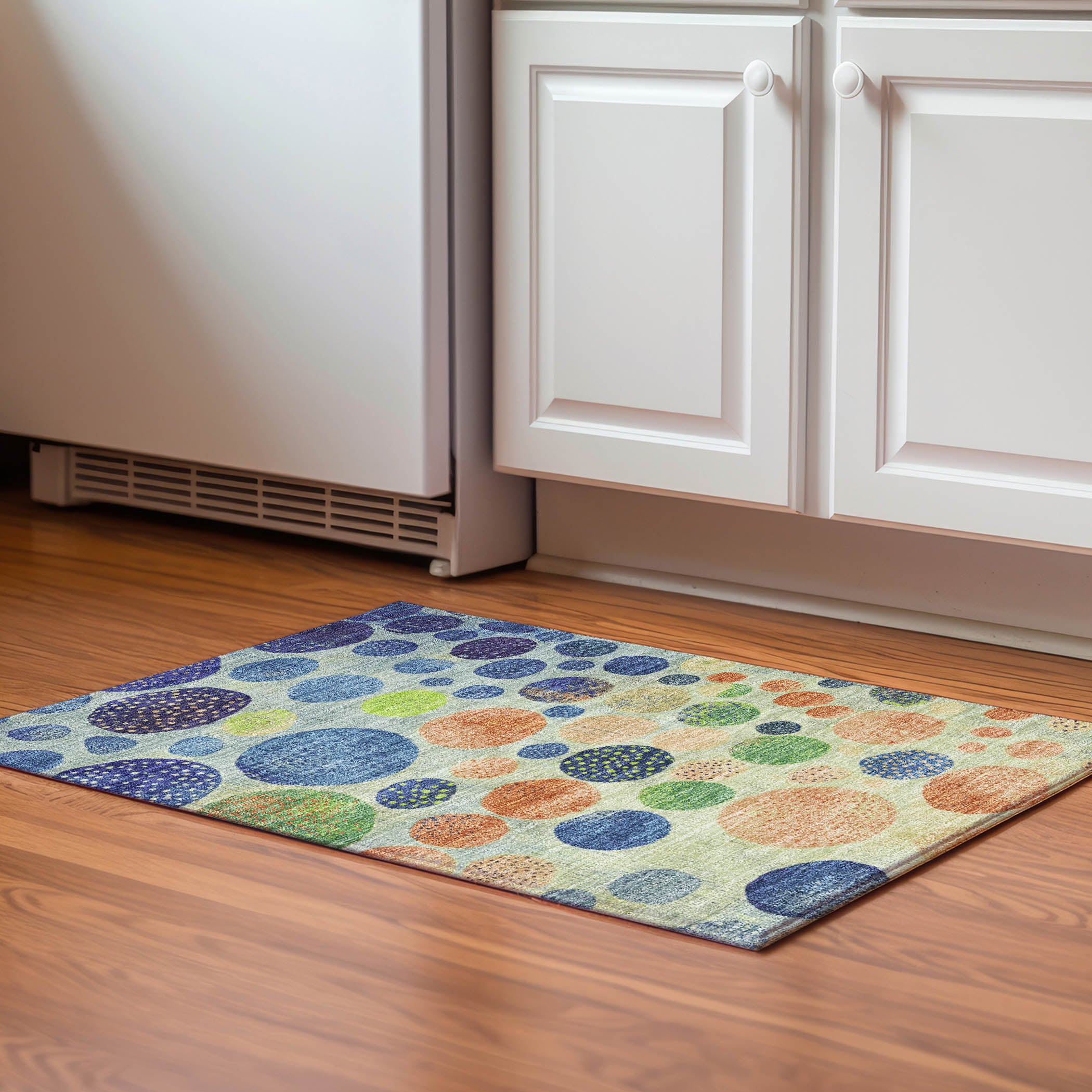 Salzburg Machine Washable Transitional Navy Blue Rug 1'8" x 2'6" #shape_Rectangle