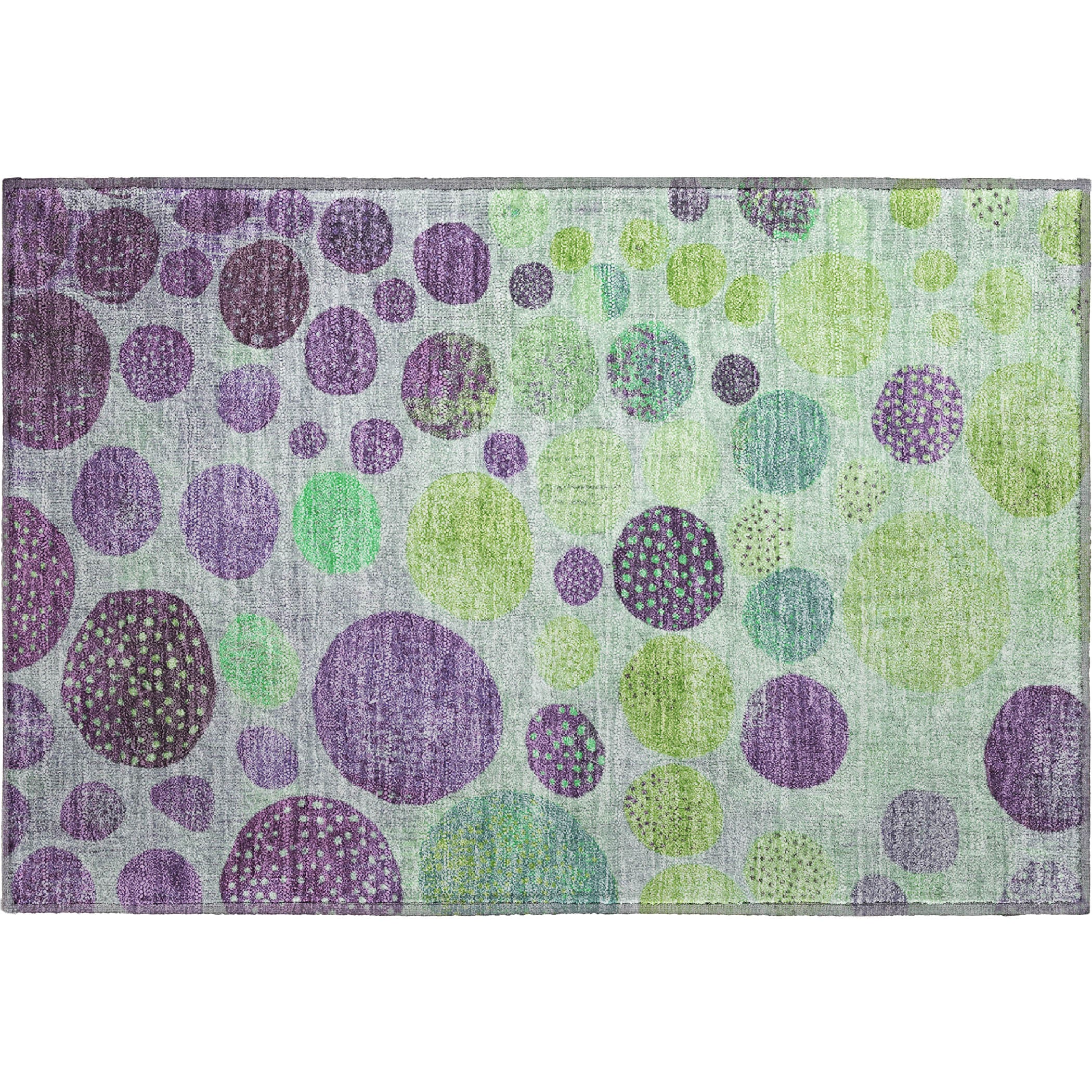 Salzburg Machine Washable Transitional Purple Rug 1'8" x 2'6" #shape_Rectangle