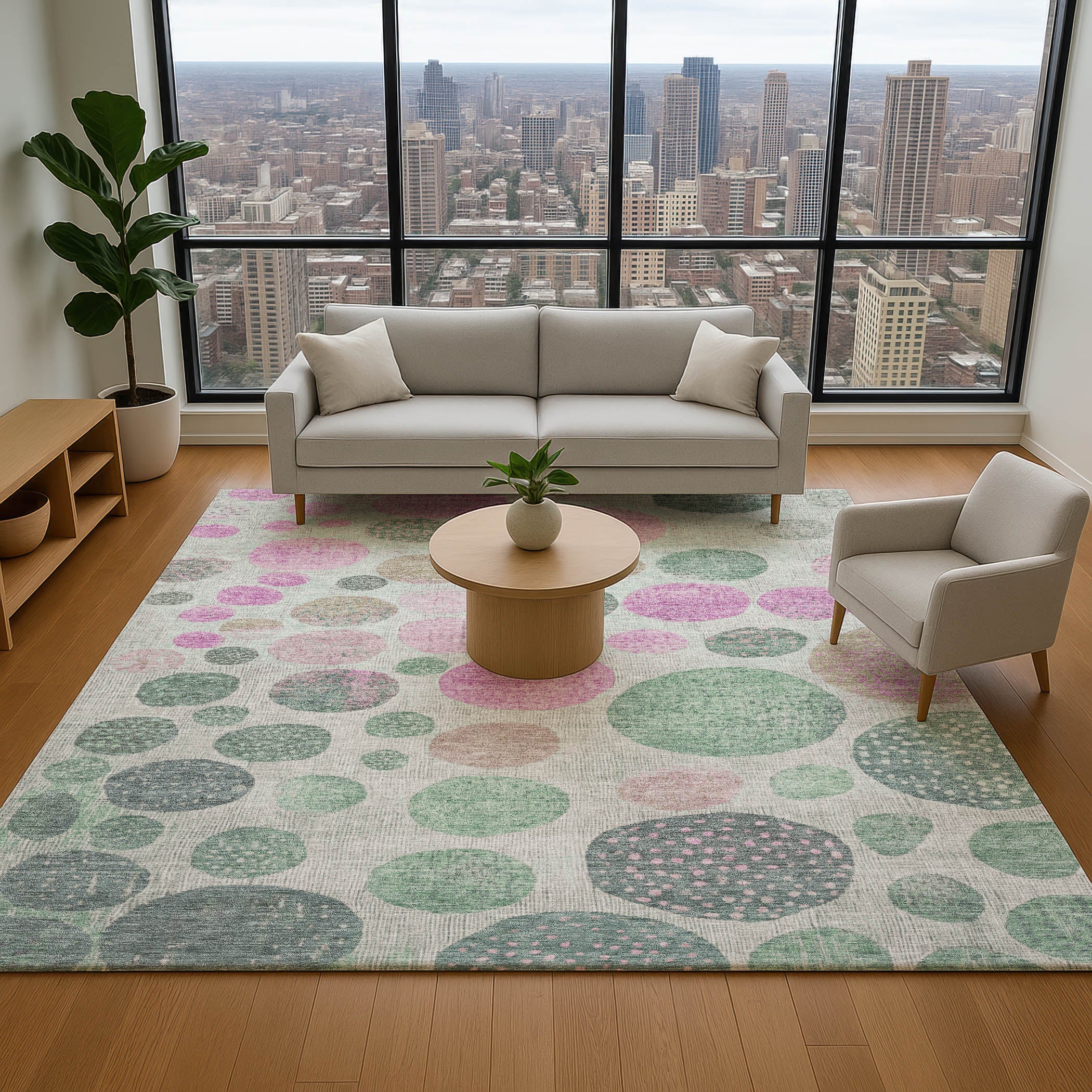 Salzburg Machine Washable Transitional Sage Green Rug 2'6" x 3'10" #shape_Rectangle