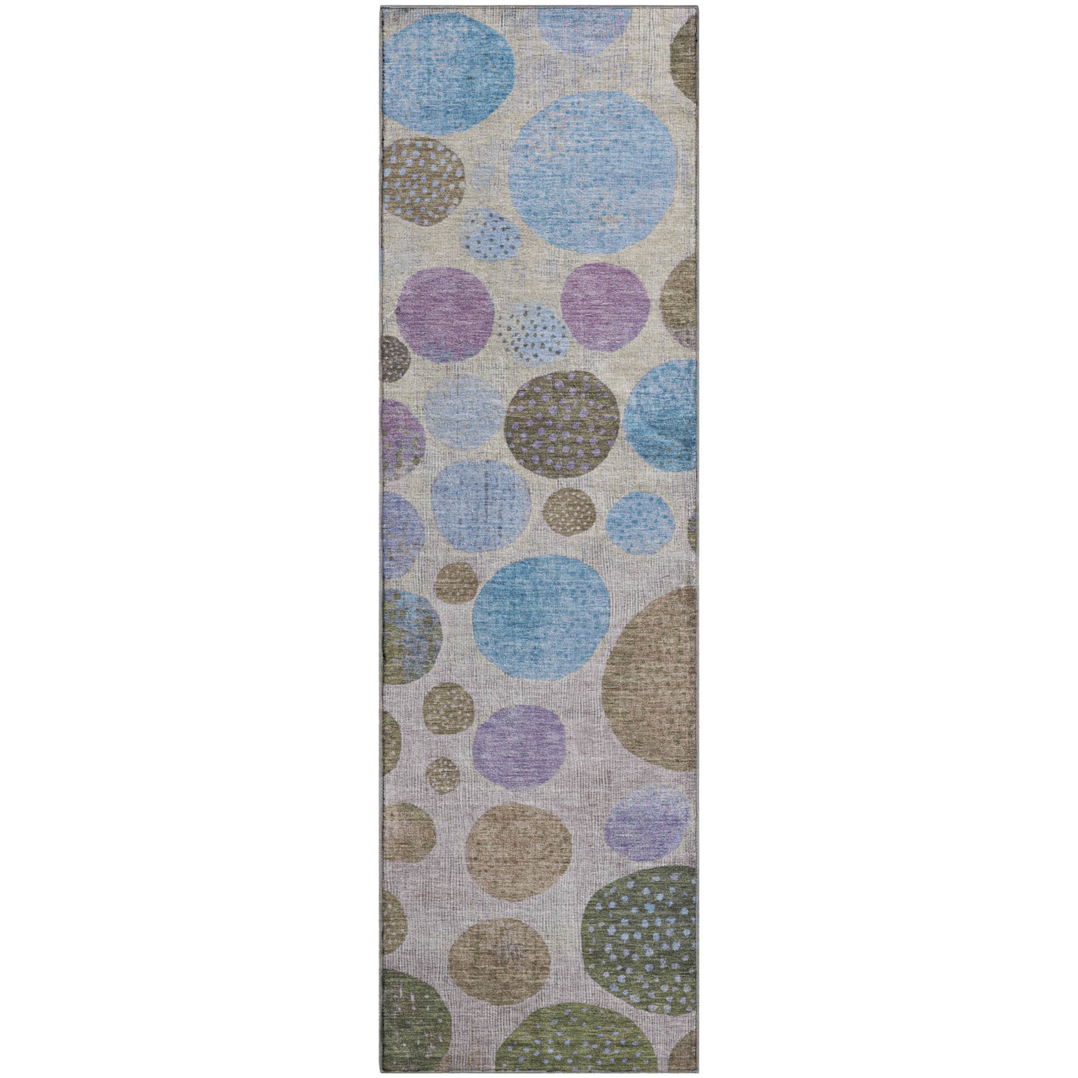 Salzburg Machine Washable Transitional Taupe Brown Rug 2'3" x 7'6" #shape_Runner