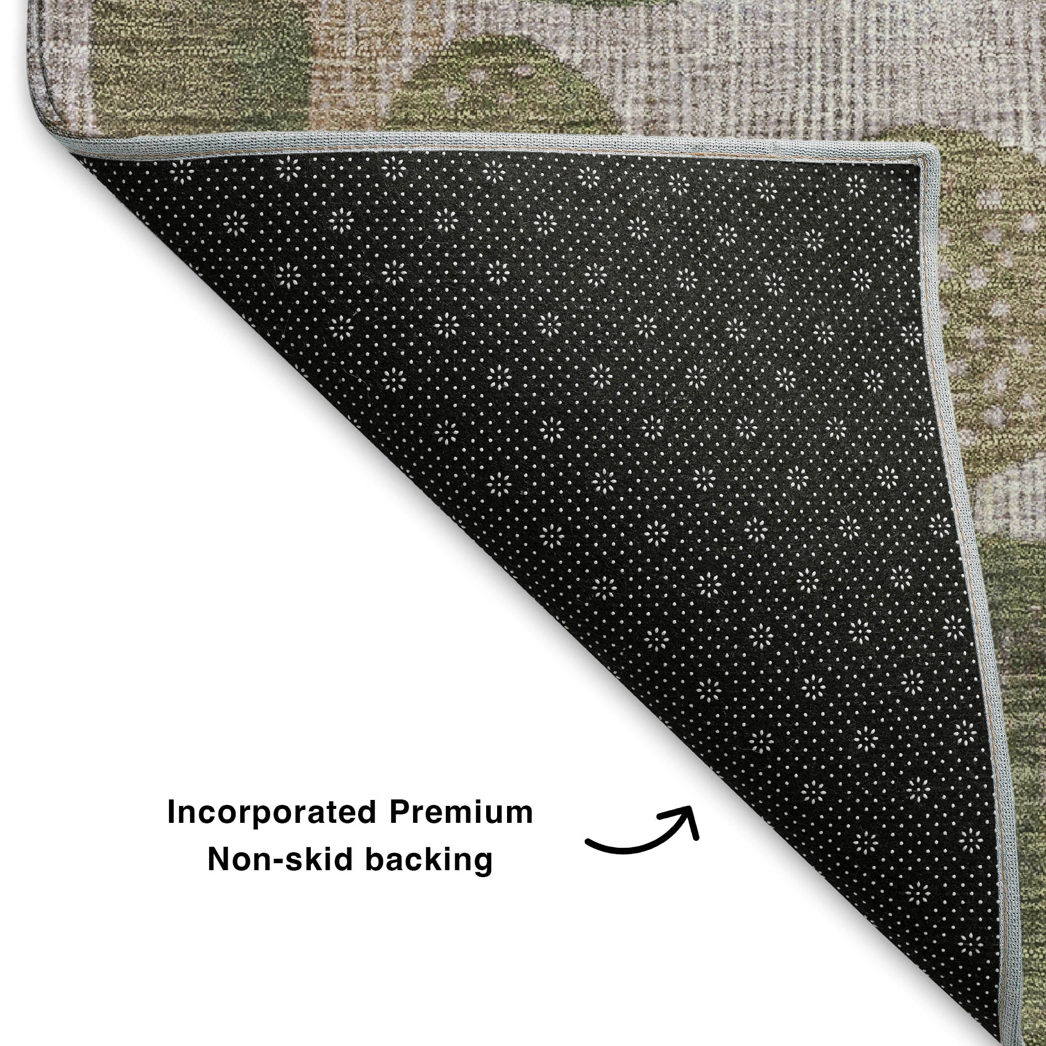 Salzburg Machine Washable Transitional Taupe Brown Rug 1'8" x 2'6" #shape_Rectangle