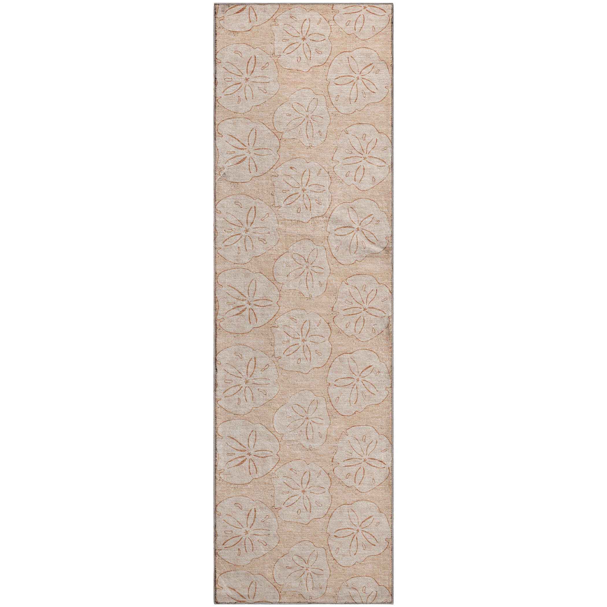 Salzburg Machine Washable Coastal Nectarine Orange Rug 2'3" x 7'6" #shape_Runner