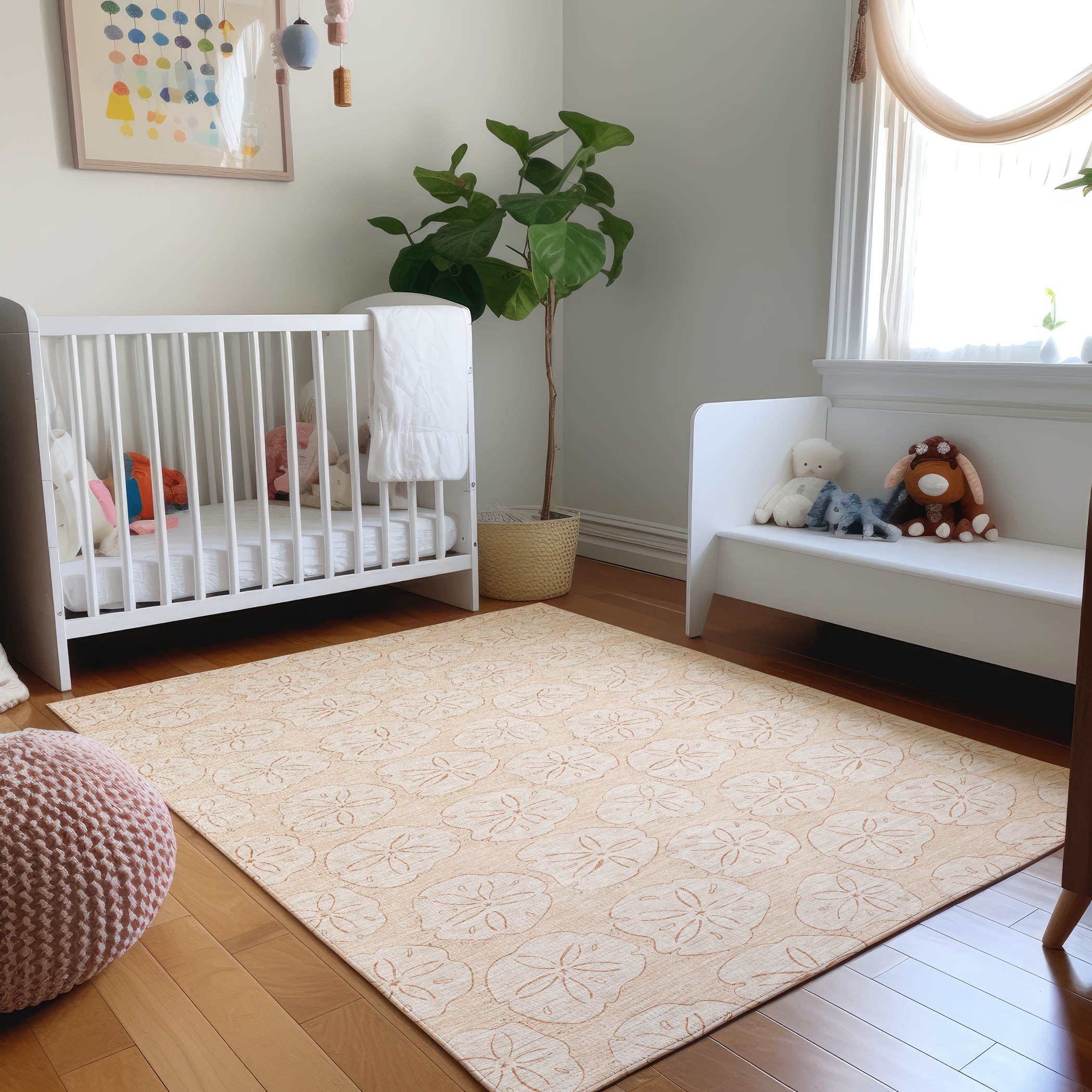Salzburg Machine Washable Coastal Nectarine Orange Rug 2'6" x 3'10" #shape_Rectangle