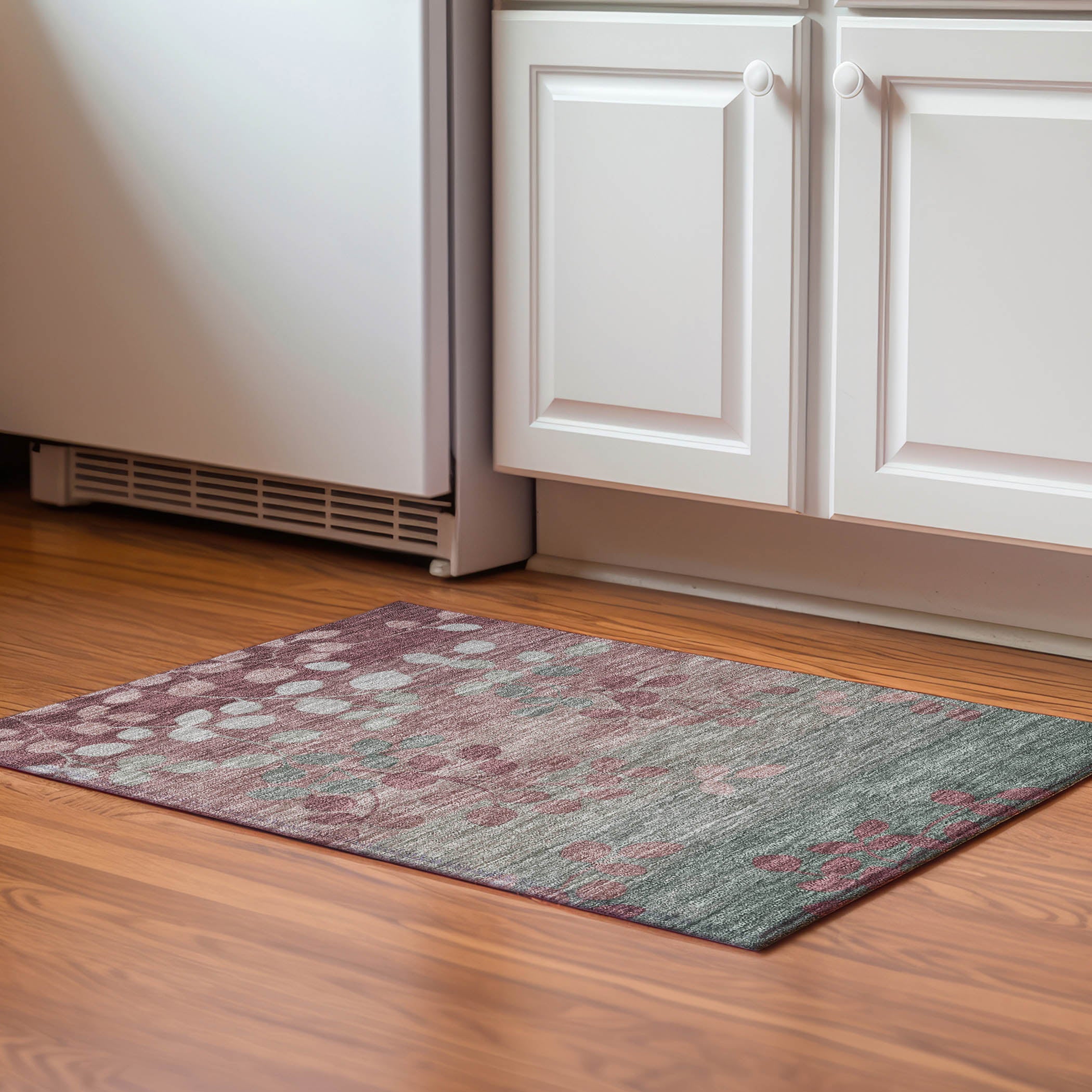 Dubrovnik Machine Washable Transitional Blush Pink Rug 1'8" x 2'6" #shape_Rectangle