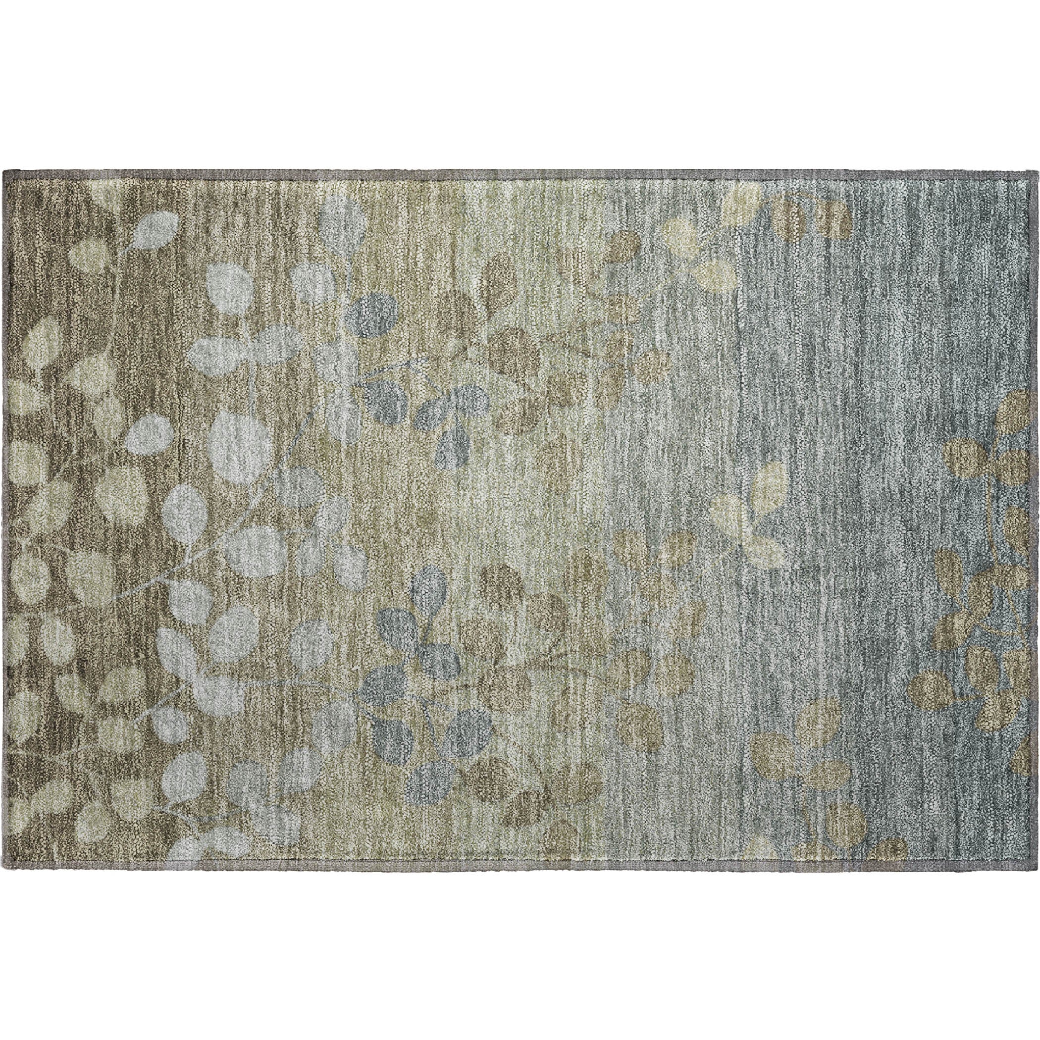 Dubrovnik Machine Washable Transitional Khaki Brown Rug 1'8" x 2'6" #shape_Rectangle