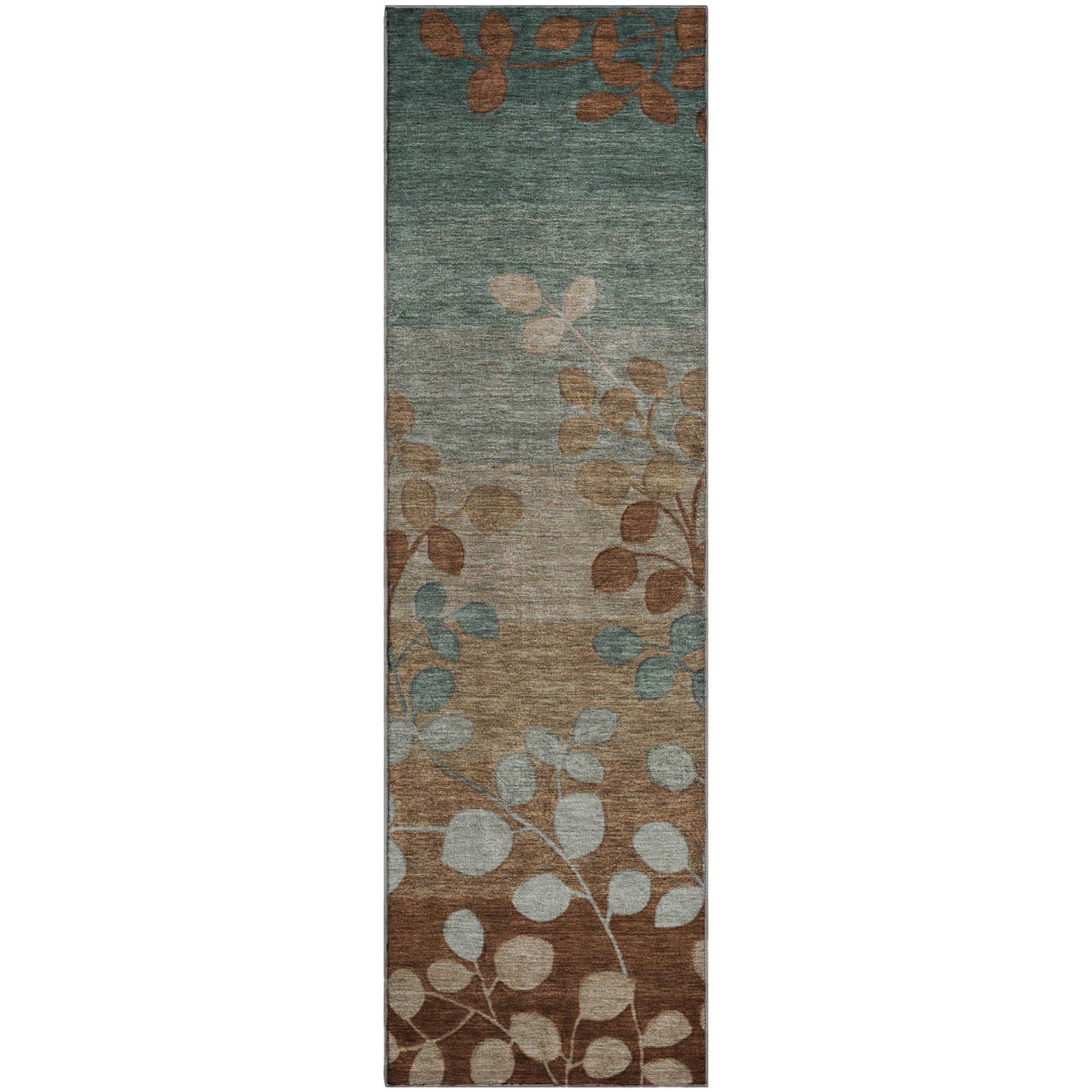Dubrovnik Machine Washable Transitional Mocha Brown Rug 2'3" x 7'6" #shape_Runner