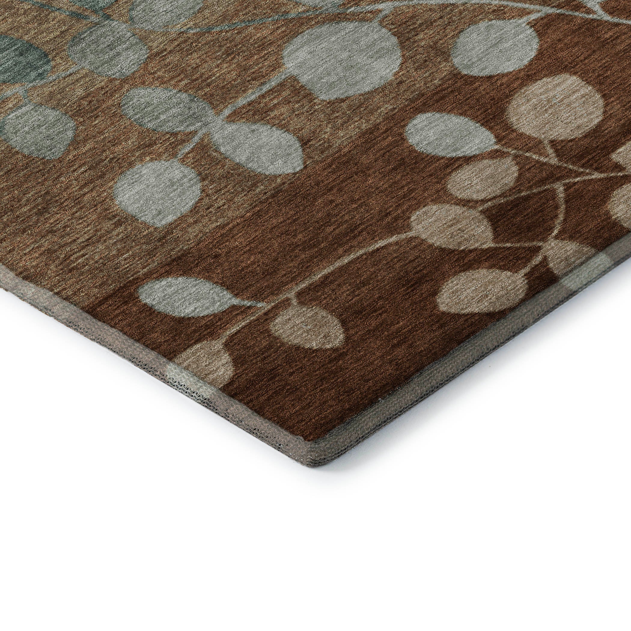 Dubrovnik Machine Washable Transitional Mocha Brown Rug 1'8" x 2'6" #shape_Rectangle