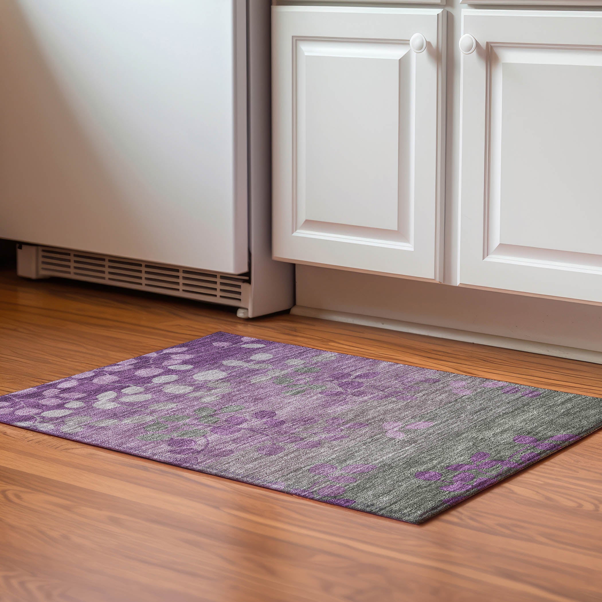 Dubrovnik Machine Washable Transitional Purple Rug 1'8" x 2'6" #shape_Rectangle