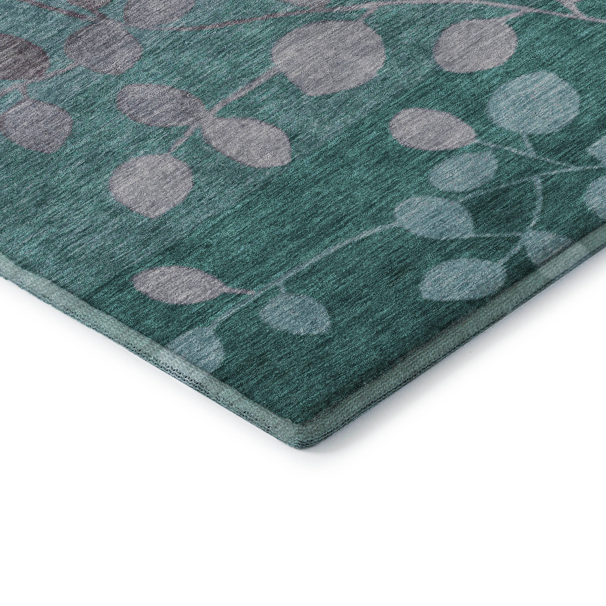 Dubrovnik Machine Washable Transitional Teal Rug 1'8" x 2'6" #shape_Rectangle