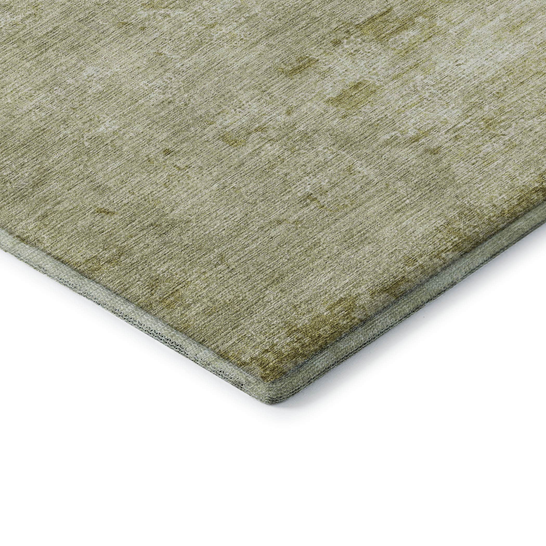 Kathmandu Machine Washable Transitional Aloe Green Rug 1'8" x 2'6" #shape_Rectangle