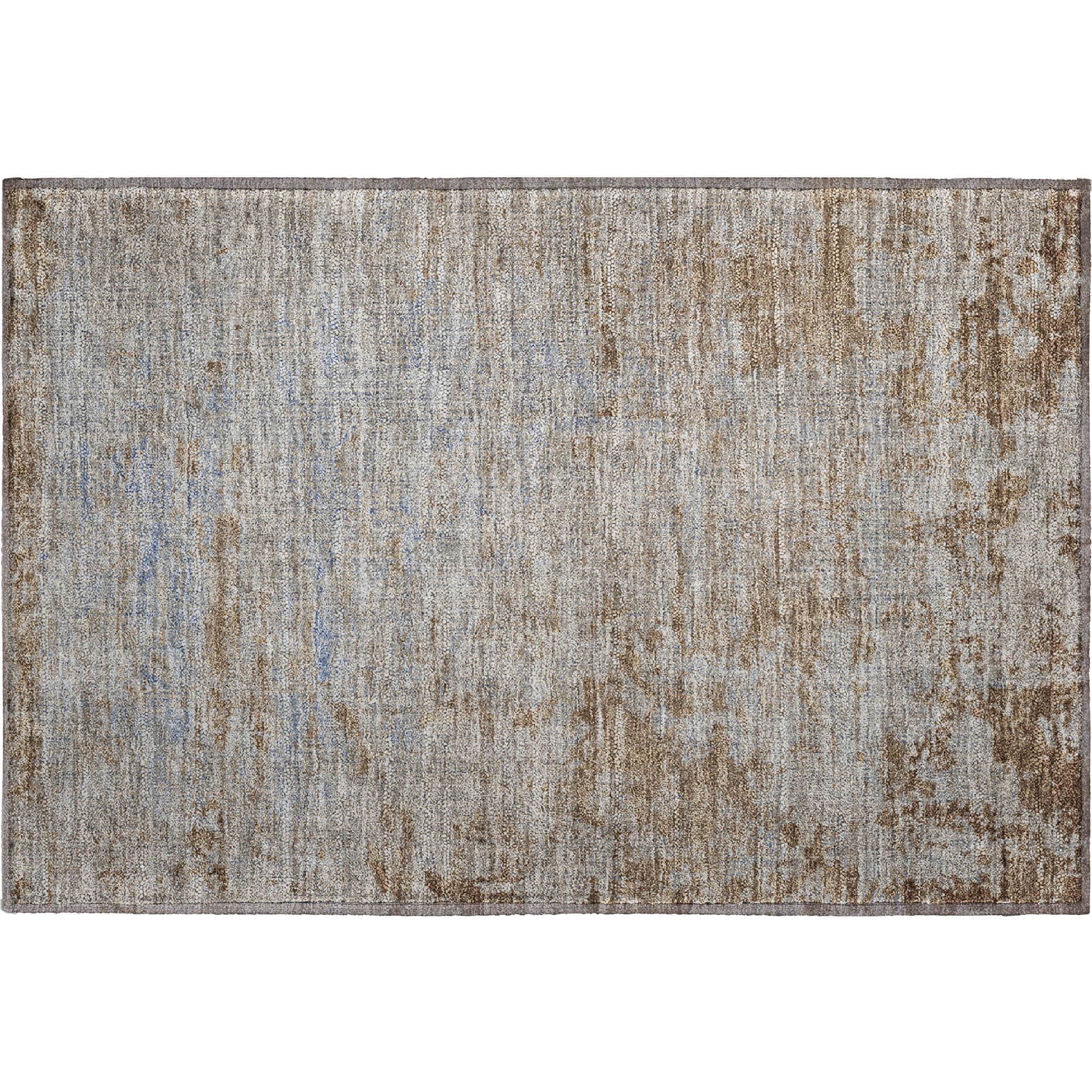 Kathmandu Machine Washable Transitional Taupe Brown Rug 1'8" x 2'6" #shape_Rectangle
