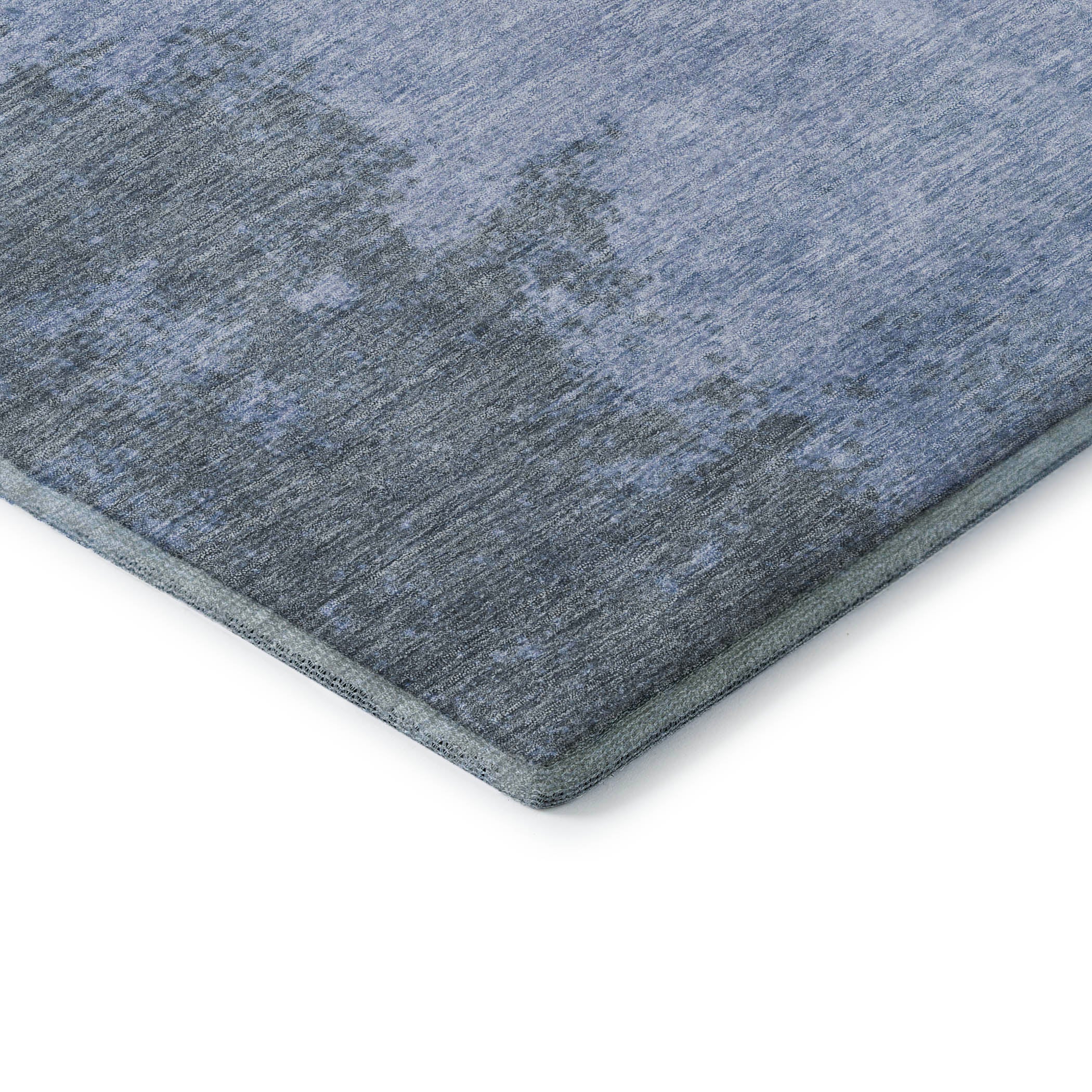 Bern Machine Washable Transitional Blue Rug 1'8" x 2'6" #shape_Rectangle