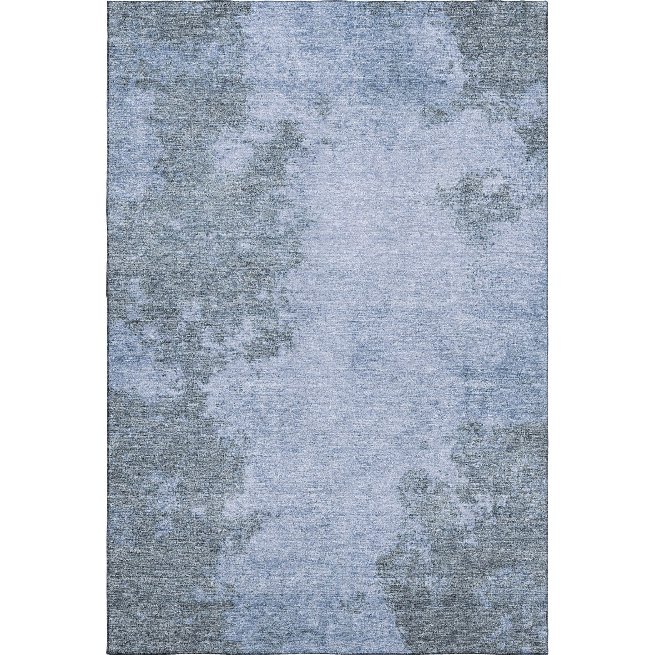 Bern Machine Washable Transitional Blue Rug 2'6" x 3'10" #shape_Rectangle