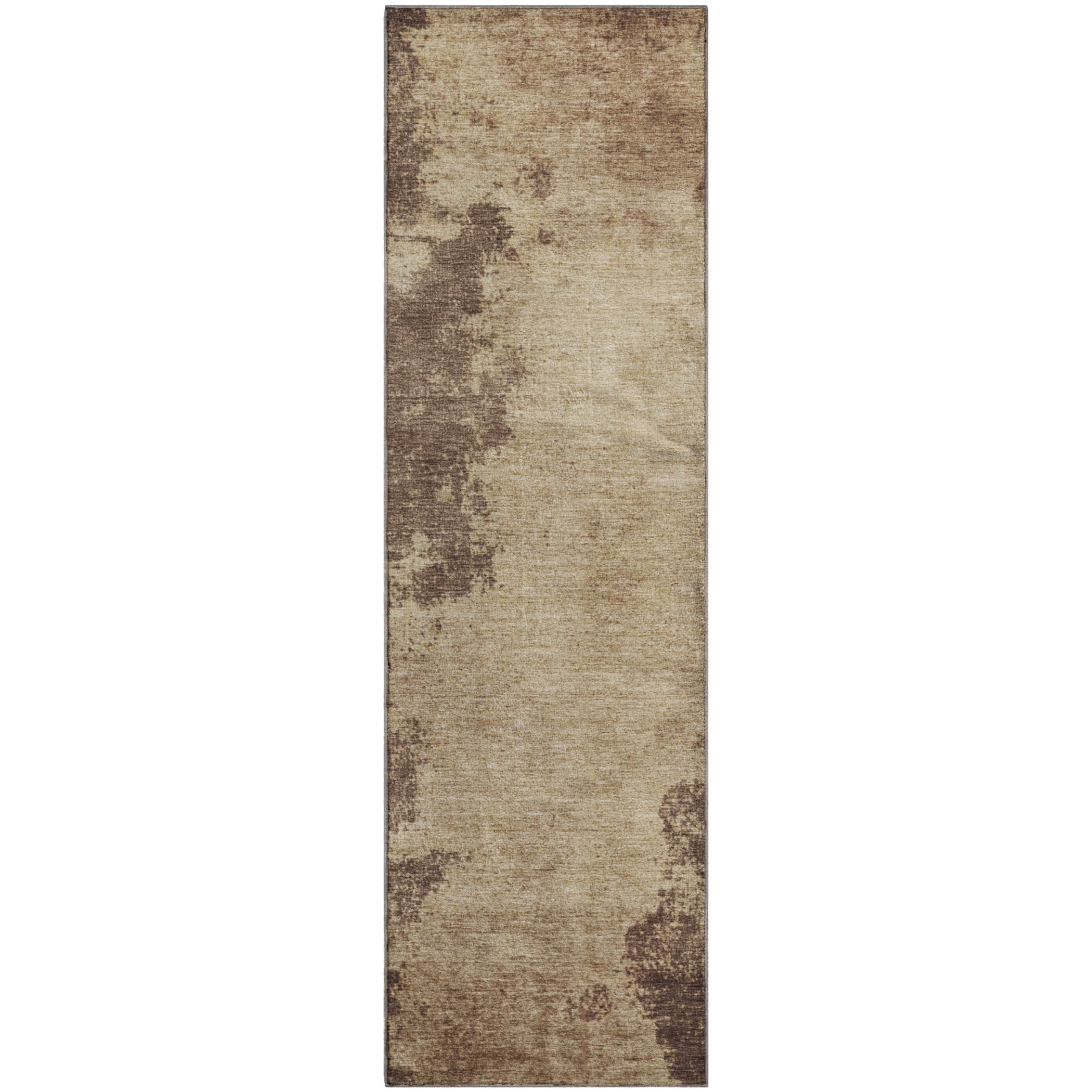 Bern Machine Washable Transitional Brown Rug 2'3" x 7'6" #shape_Runner