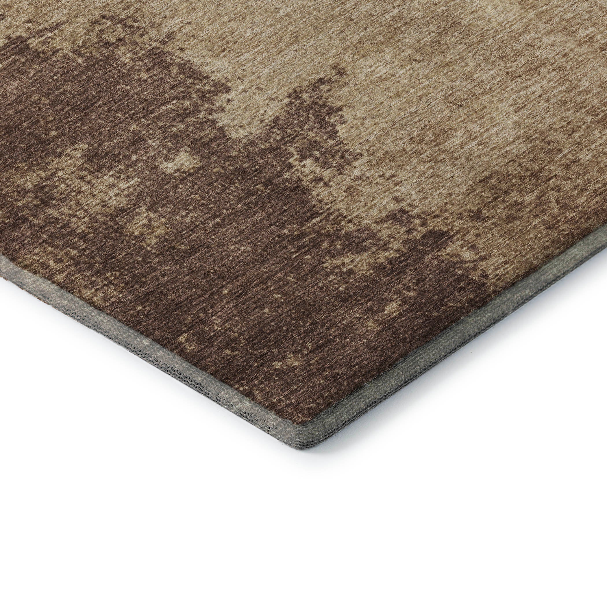 Bern Machine Washable Transitional Brown Rug 1'8" x 2'6" #shape_Rectangle