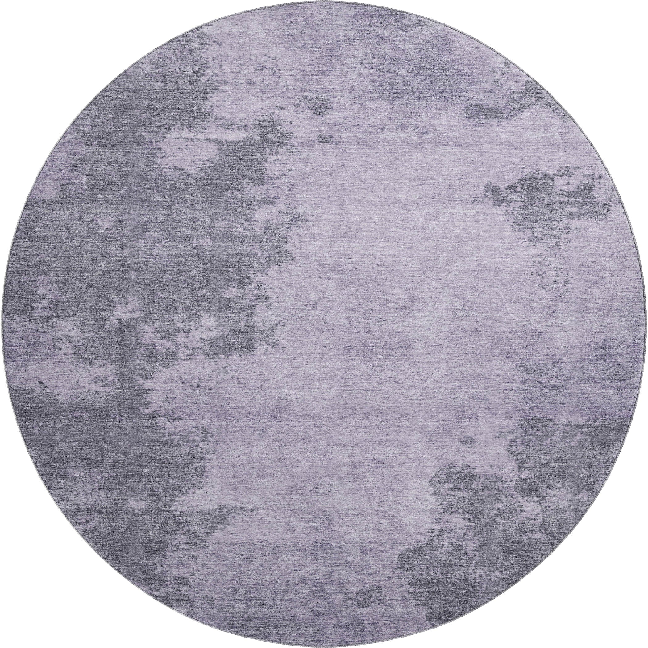 Bern Machine Washable Transitional Purple Rug 8' x 8' #shape_Round