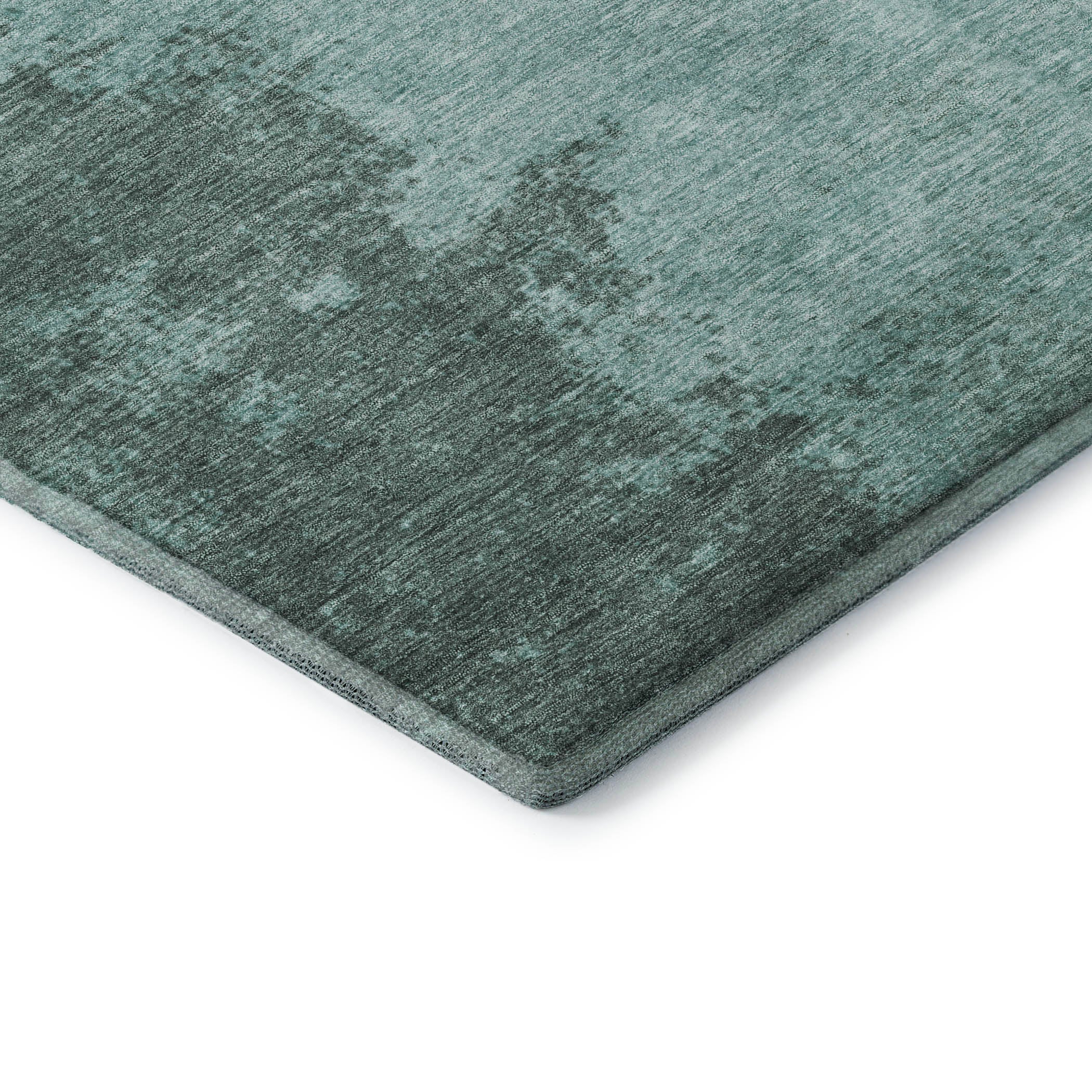 Bern Machine Washable Transitional Teal Rug 1'8" x 2'6" #shape_Rectangle