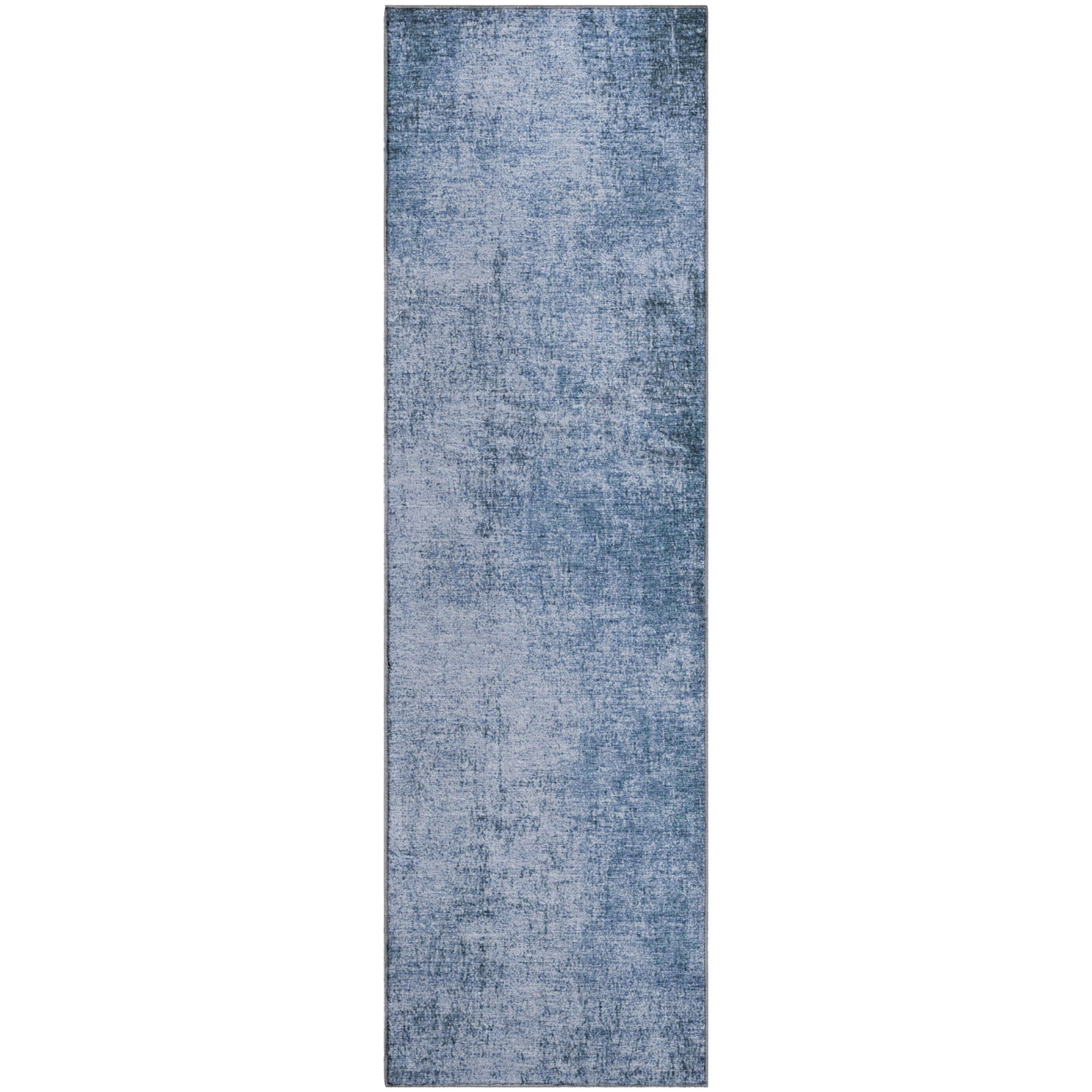 Sintra Machine Washable Transitional Blue Rug 2'3" x 7'6" #shape_Runner