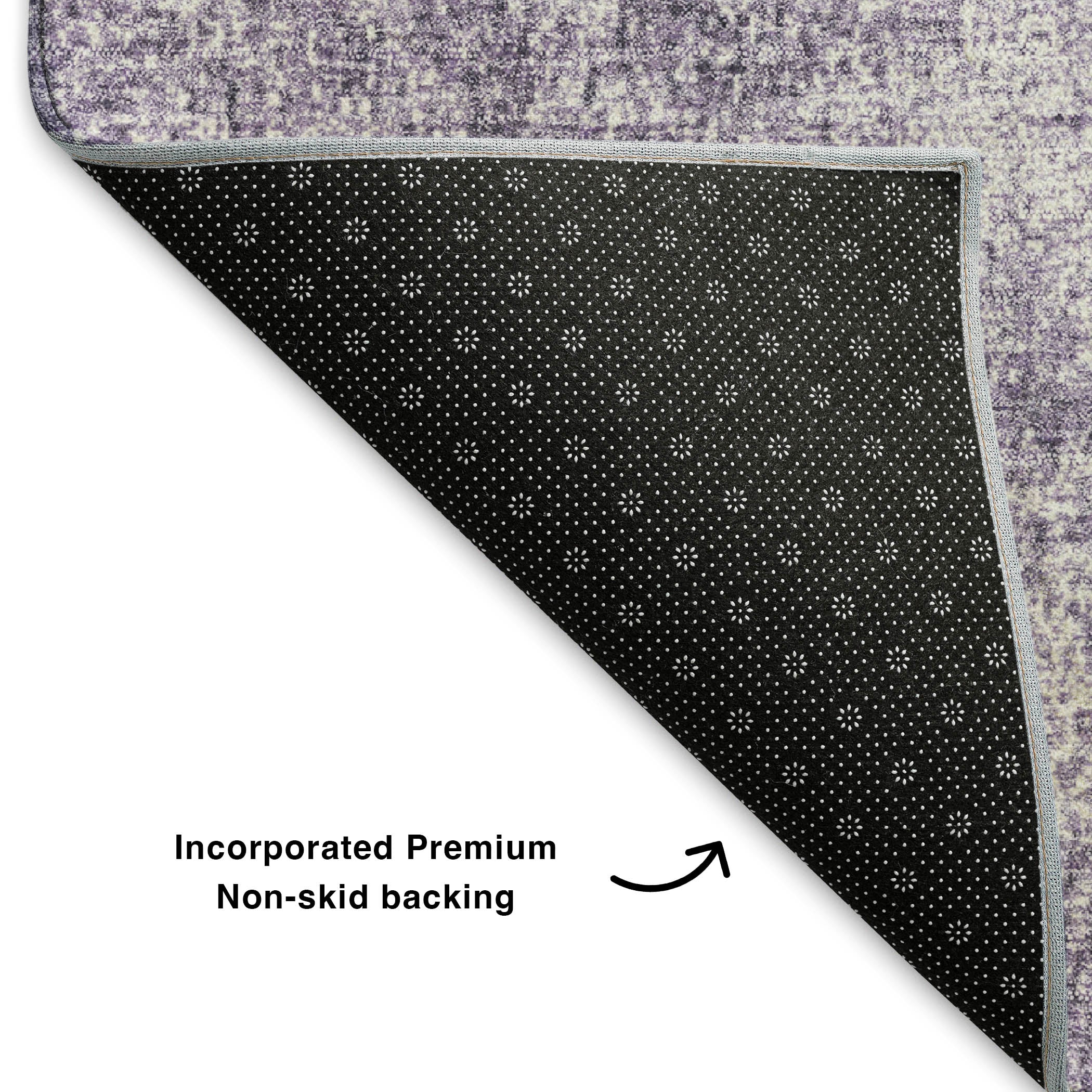 Sintra Machine Washable Transitional Lavender Purple Rug 1'8" x 2'6" #shape_Rectangle