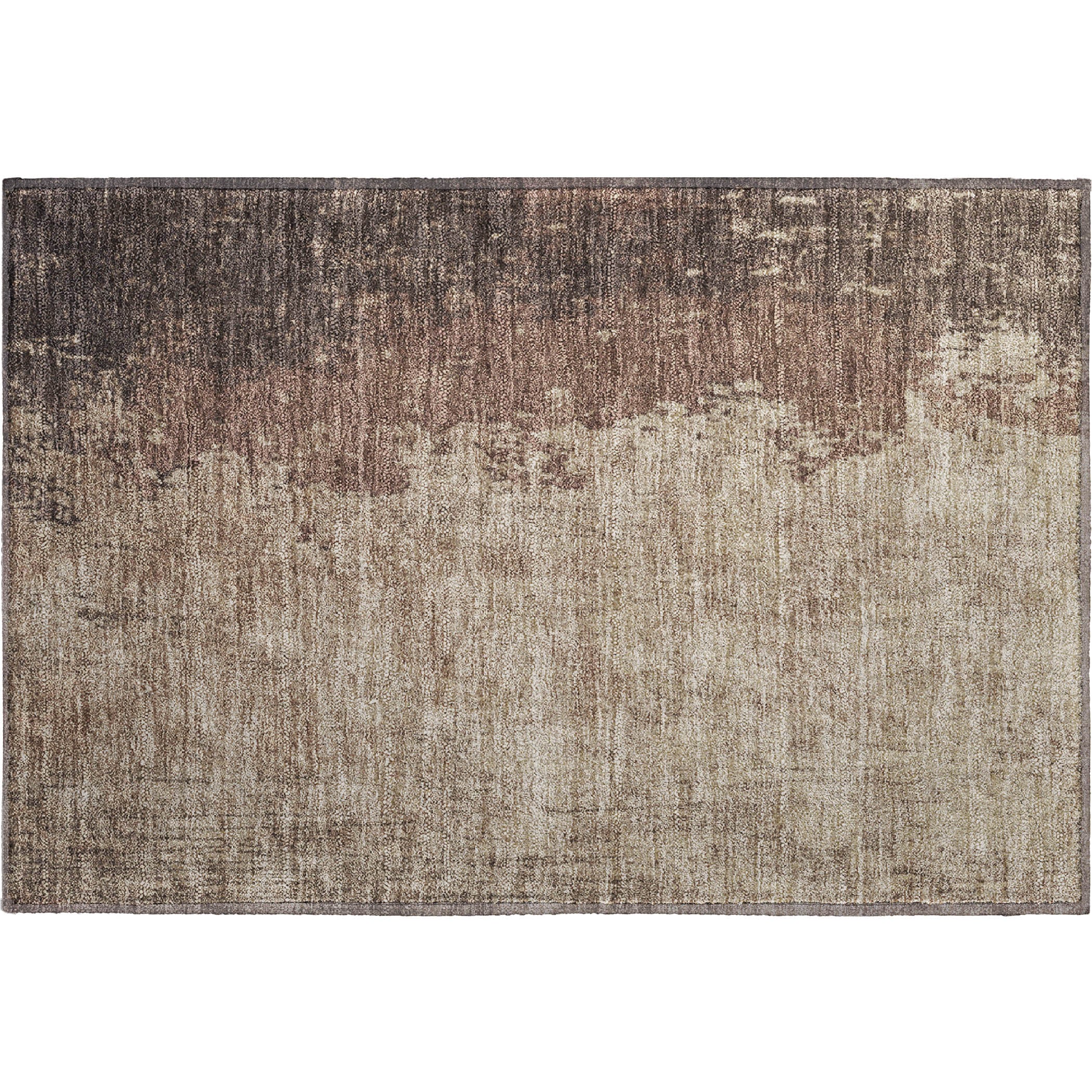 Lisbon Machine Washable Transitional Chocolate Brown Rug 1'8" x 2'6" #shape_Rectangle