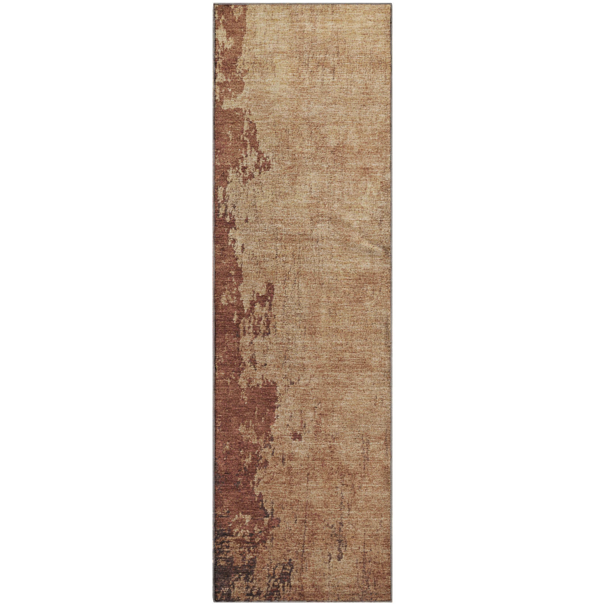 Lisbon Machine Washable Transitional Paprika Orange Rug 2'3" x 7'6" #shape_Runner