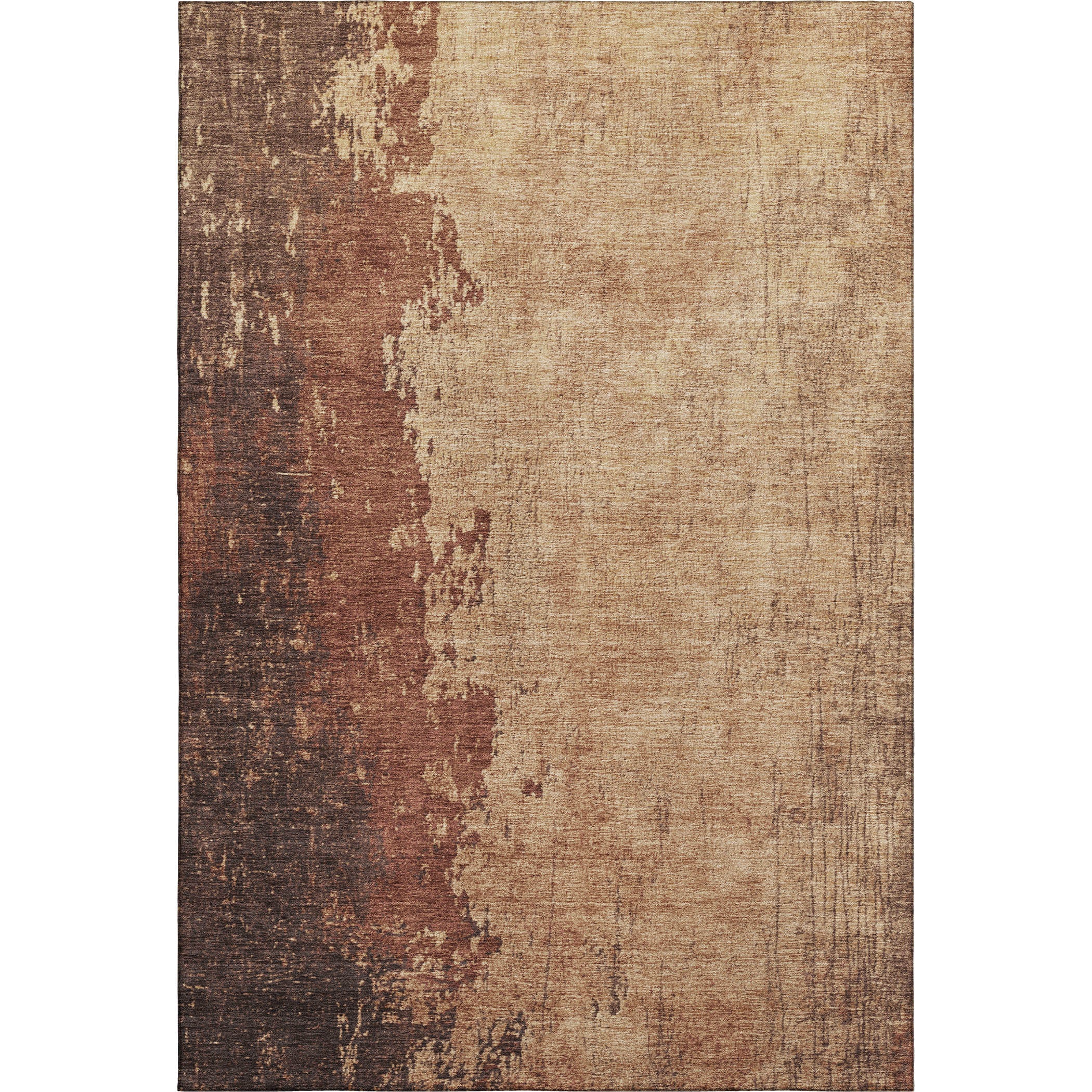 Lisbon Machine Washable Transitional Paprika Orange Rug 2'6" x 3'10" #shape_Rectangle