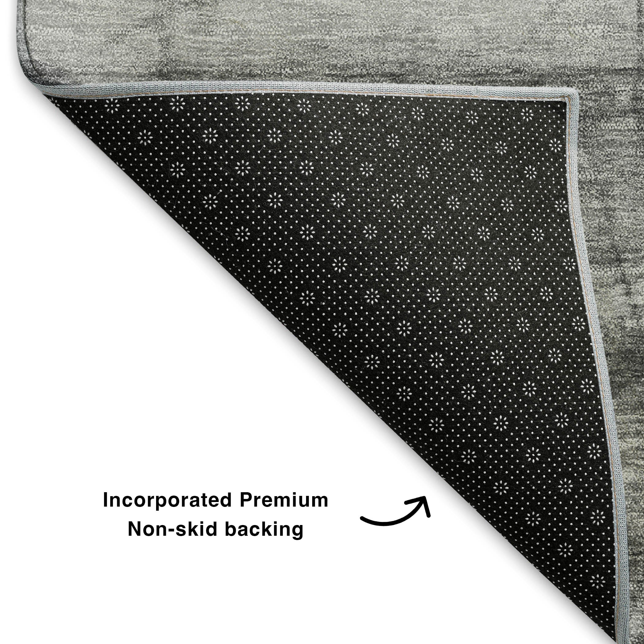 Vienna Machine Washable Transitional Gray Rug 1'8" x 2'6" #shape_Rectangle