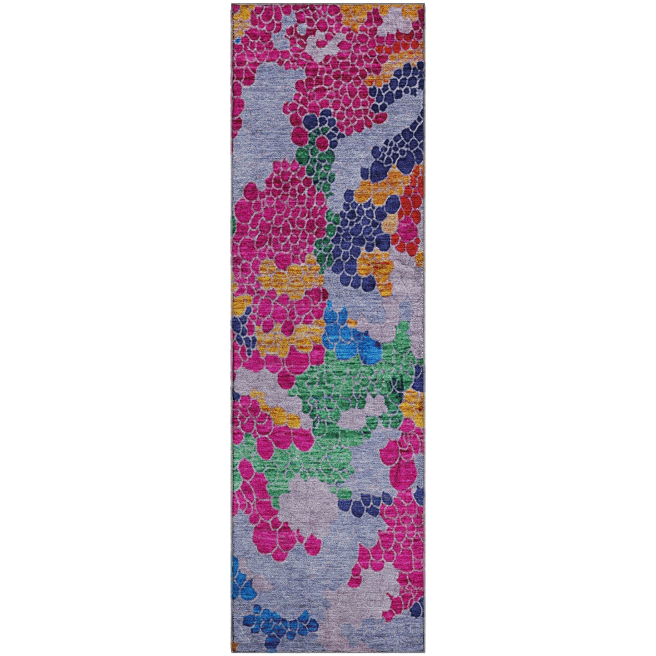 Kyoto Machine Washable Transitional Blush Pink Rug 2'3" x 7'6" #shape_Runner