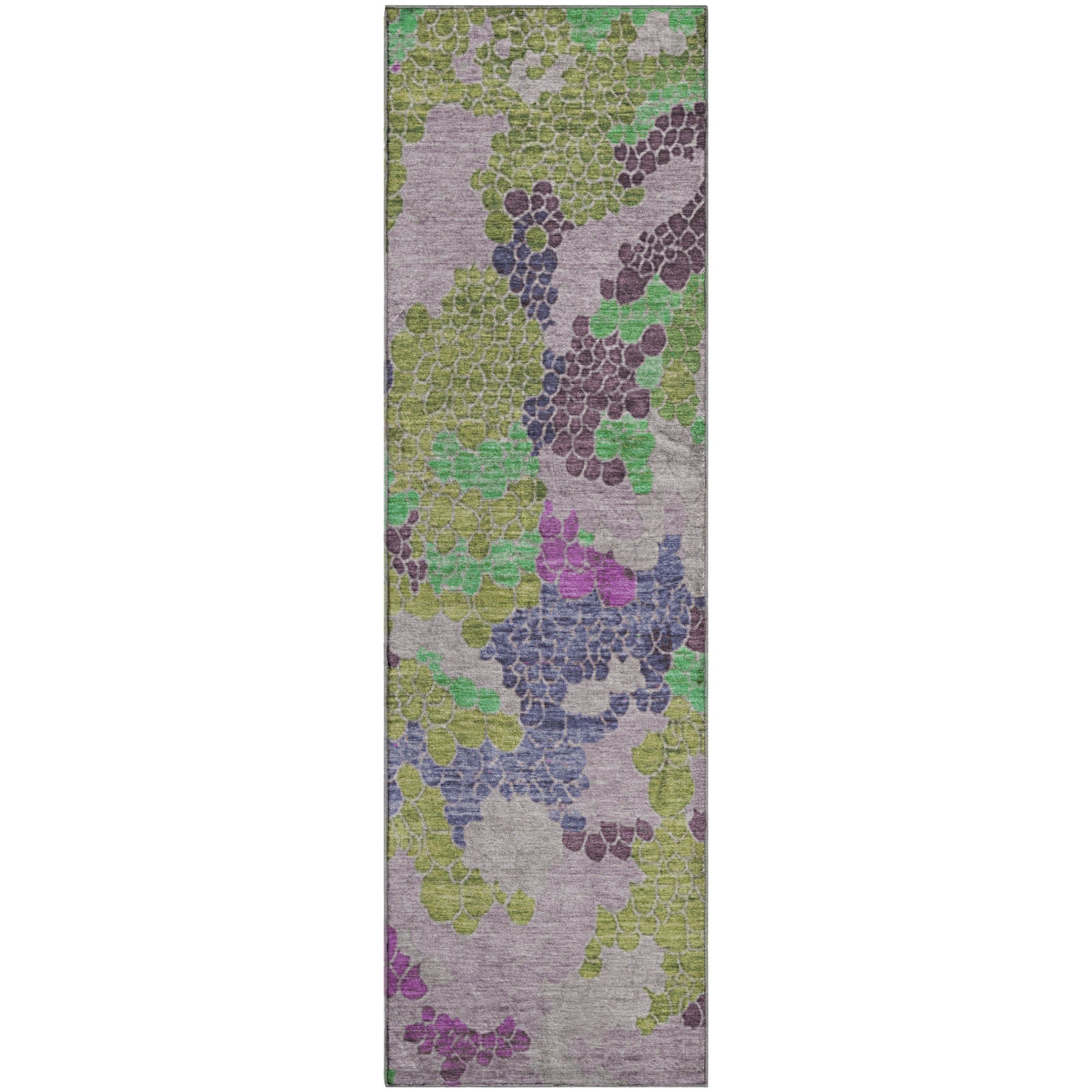 Kyoto Machine Washable Transitional Fern Green Rug 2'3" x 7'6" #shape_Runner