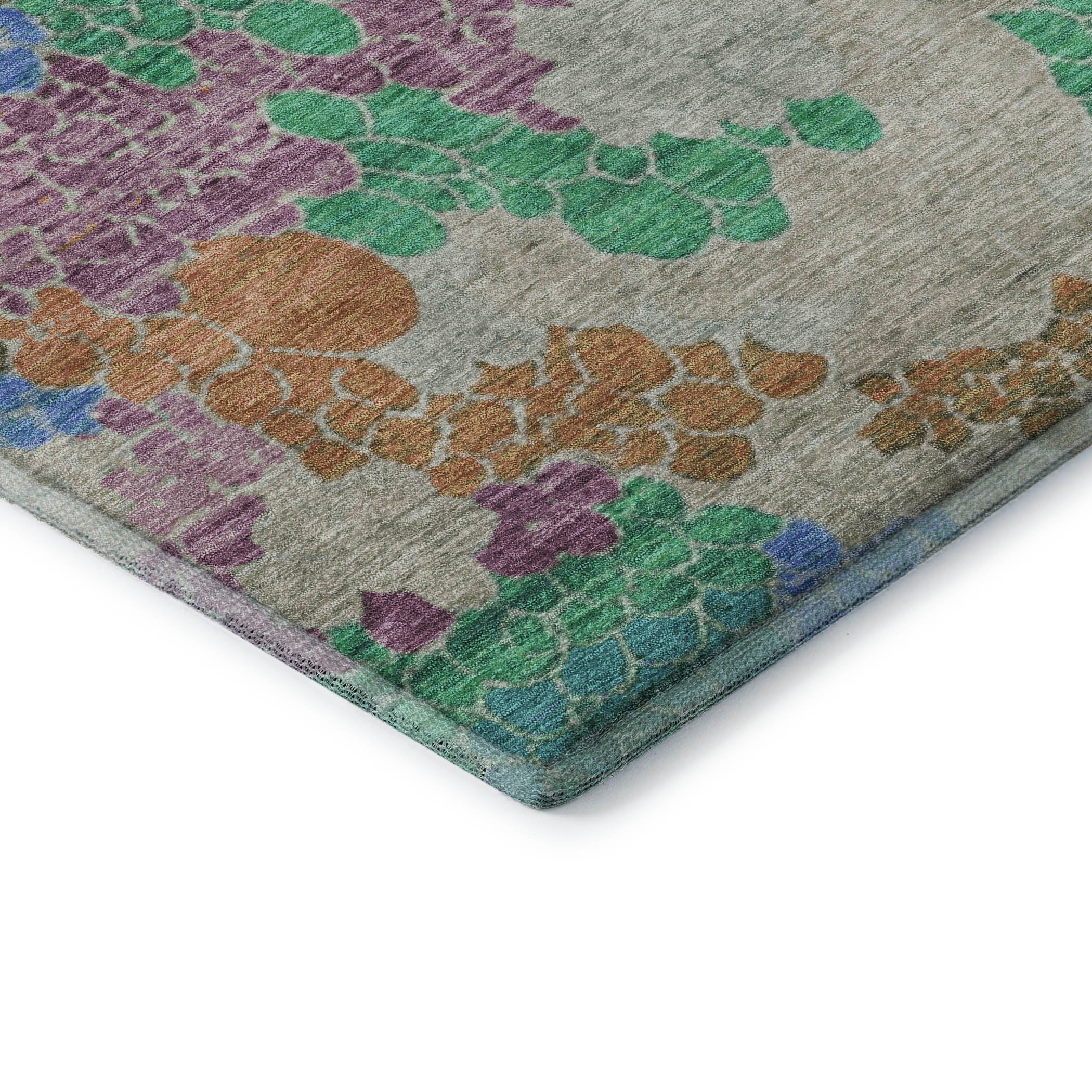 Kyoto Machine Washable Transitional Green Rug 1'8" x 2'6" #shape_Rectangle