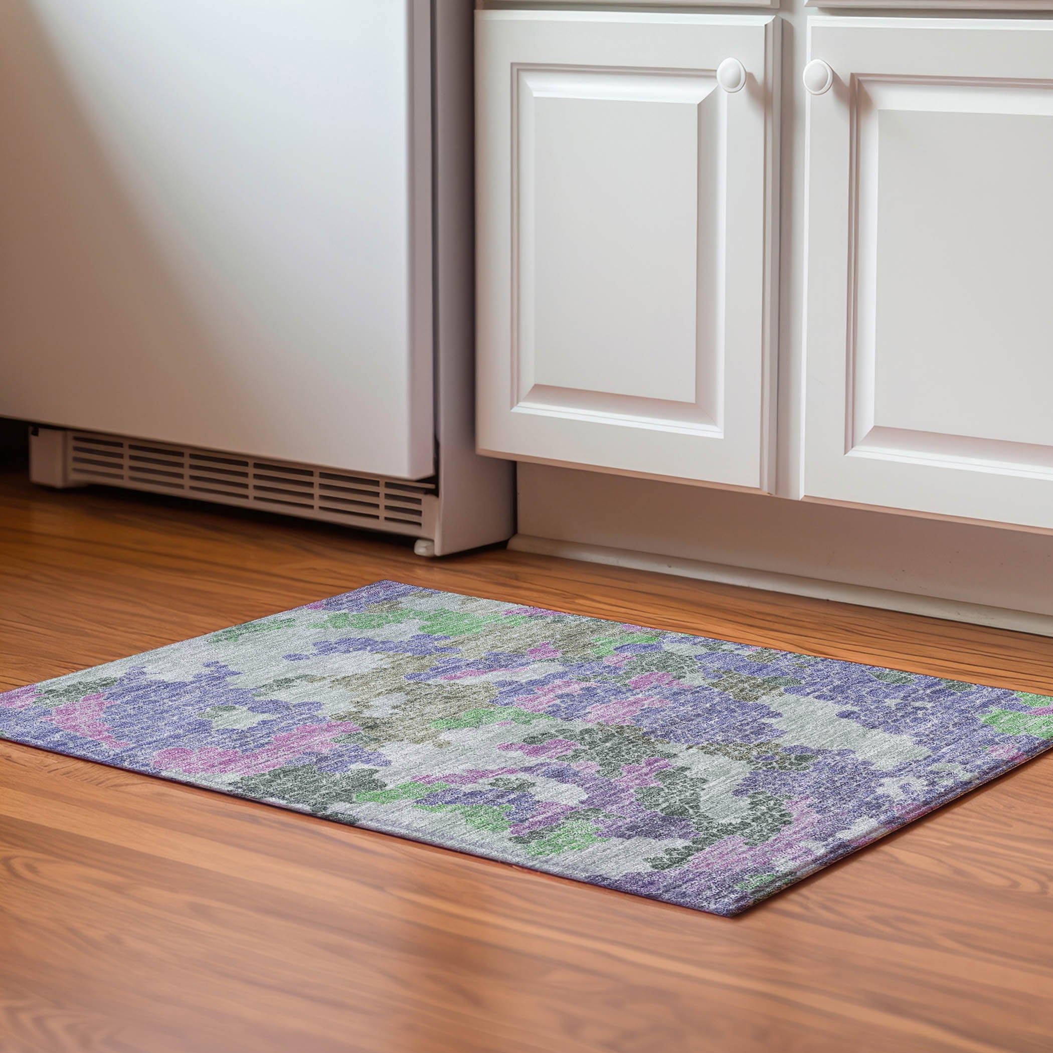 Kyoto Machine Washable Transitional Purple Rug 1'8" x 2'6" #shape_Rectangle