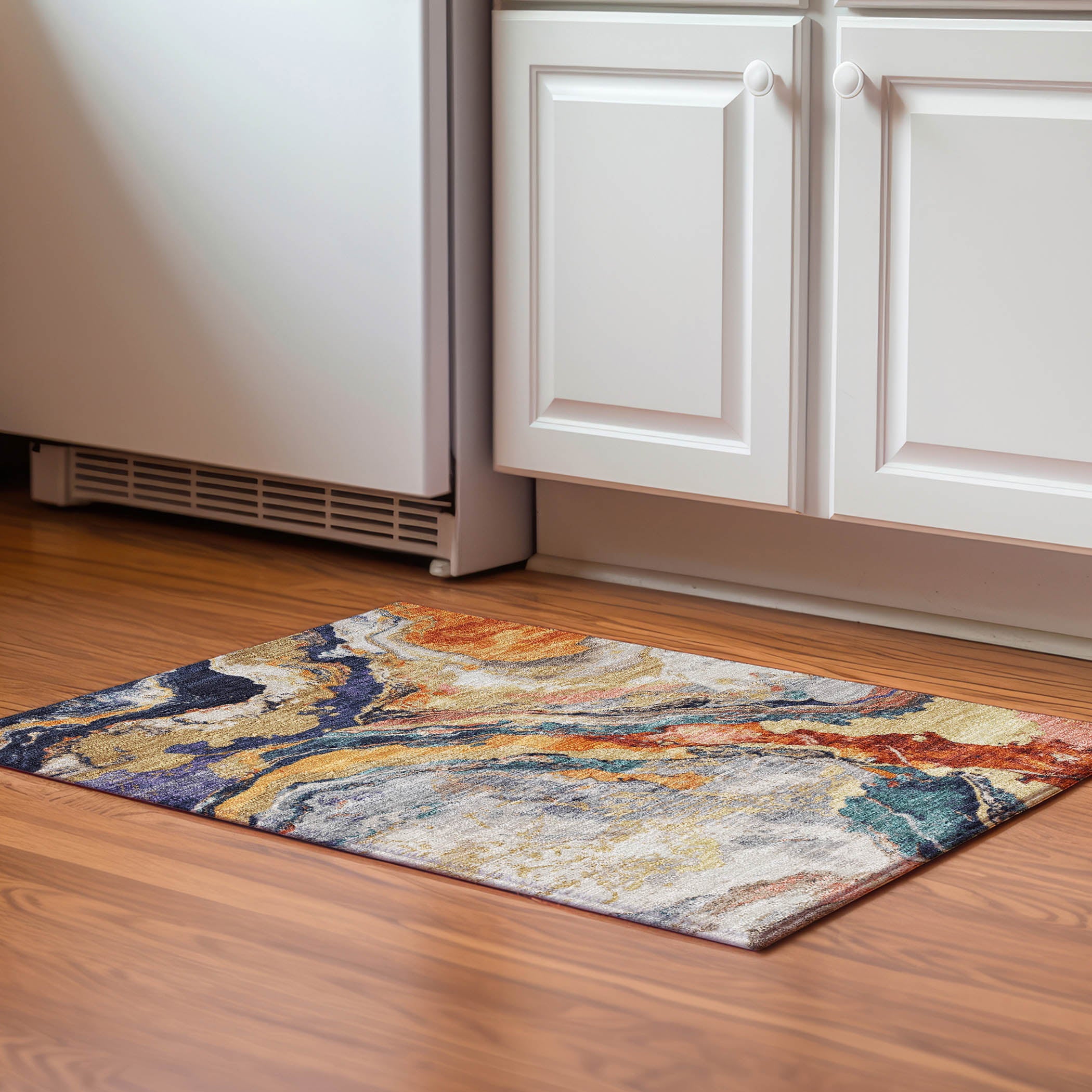 Bern Machine Washable Transitional Linen Ivory Rug 1'8" x 2'6" #shape_Rectangle
