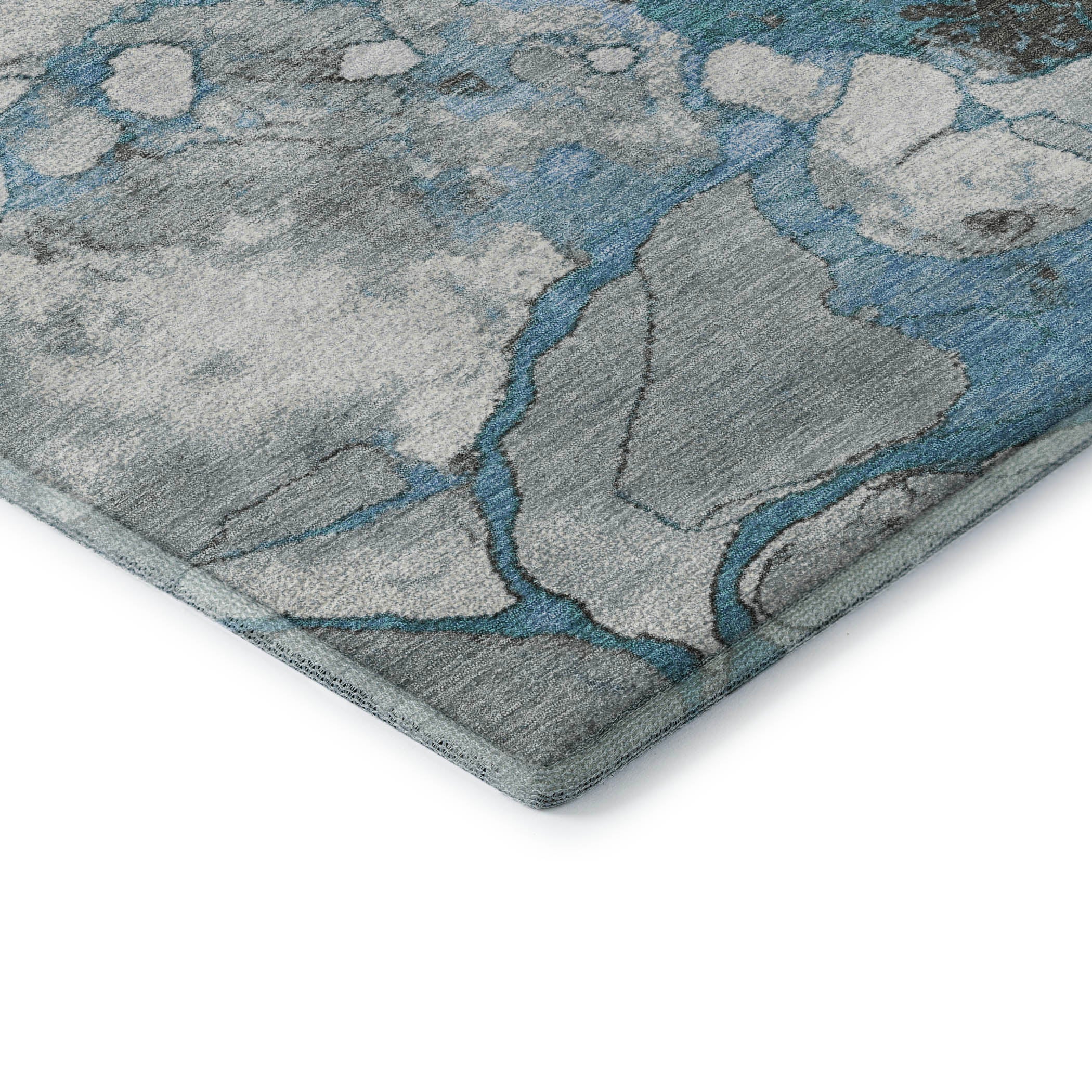 Cusco Machine Washable Transitional Blue Rug 1'8" x 2'6" #shape_Rectangle