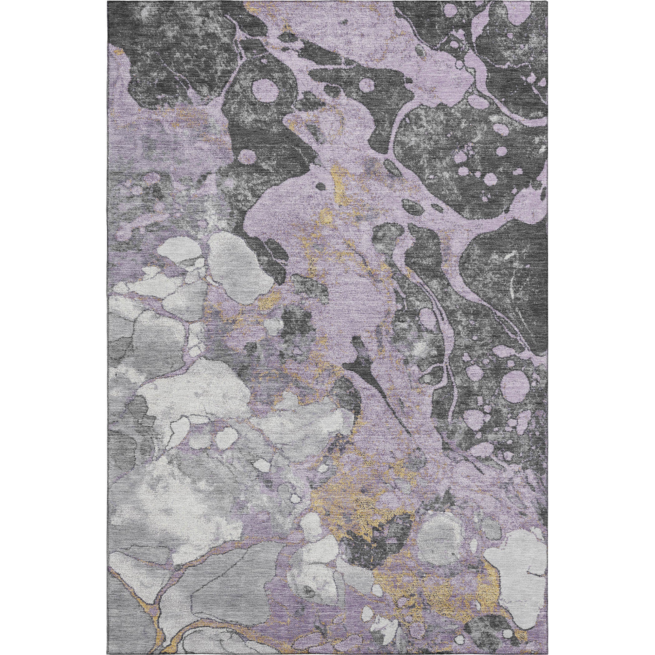 Cusco Machine Washable Transitional Lavender Purple Rug 2'6" x 3'10" #shape_Rectangle