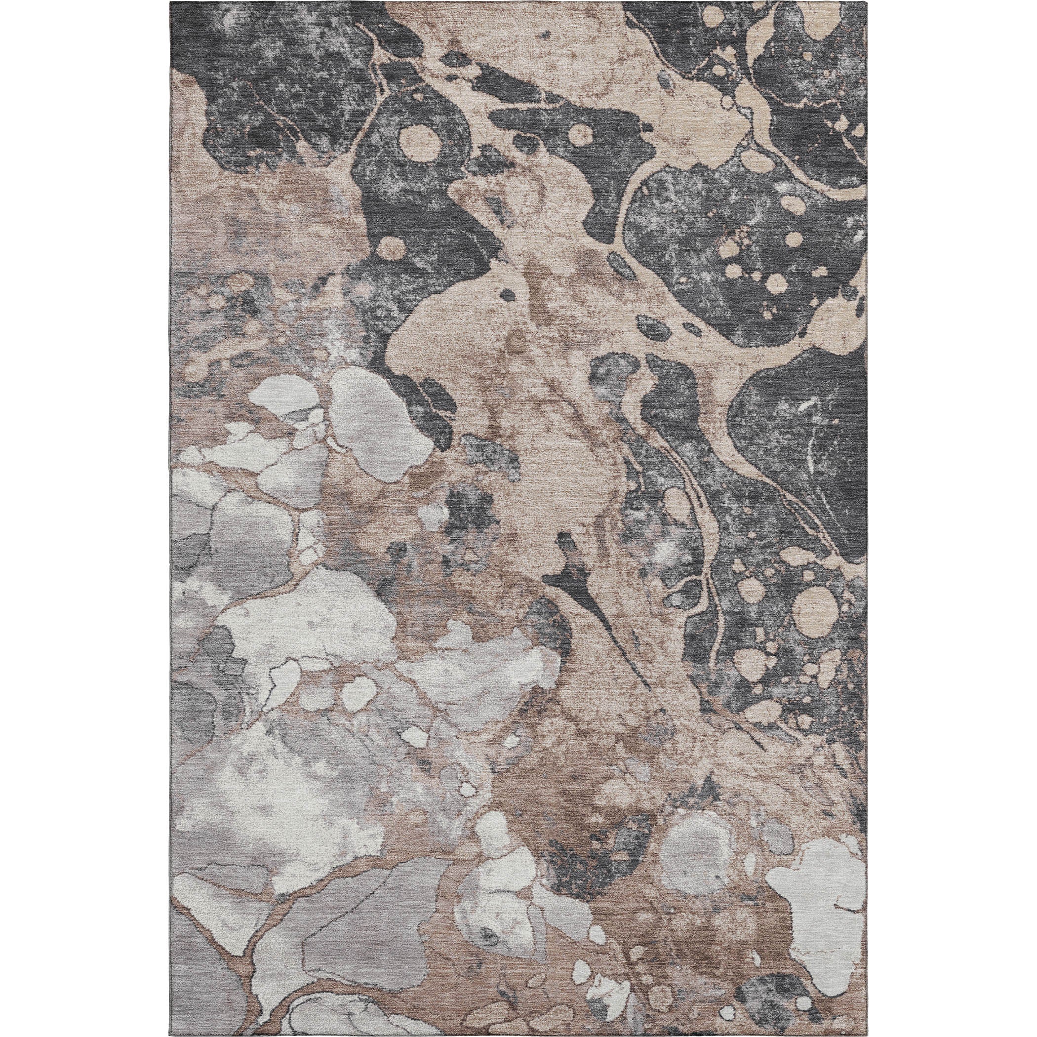 Cusco Machine Washable Transitional Mocha Brown Rug 2'6" x 3'10" #shape_Rectangle