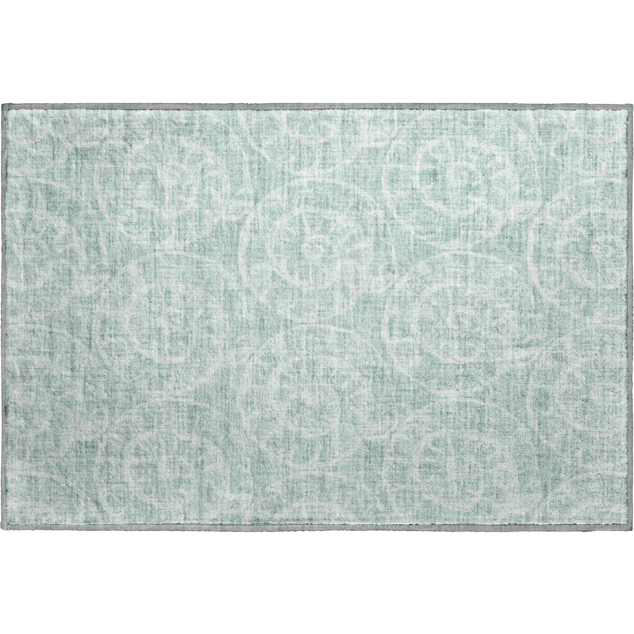 Lucerne Machine Washable Coastal Green Rug 1'8" x 2'6" #shape_Rectangle