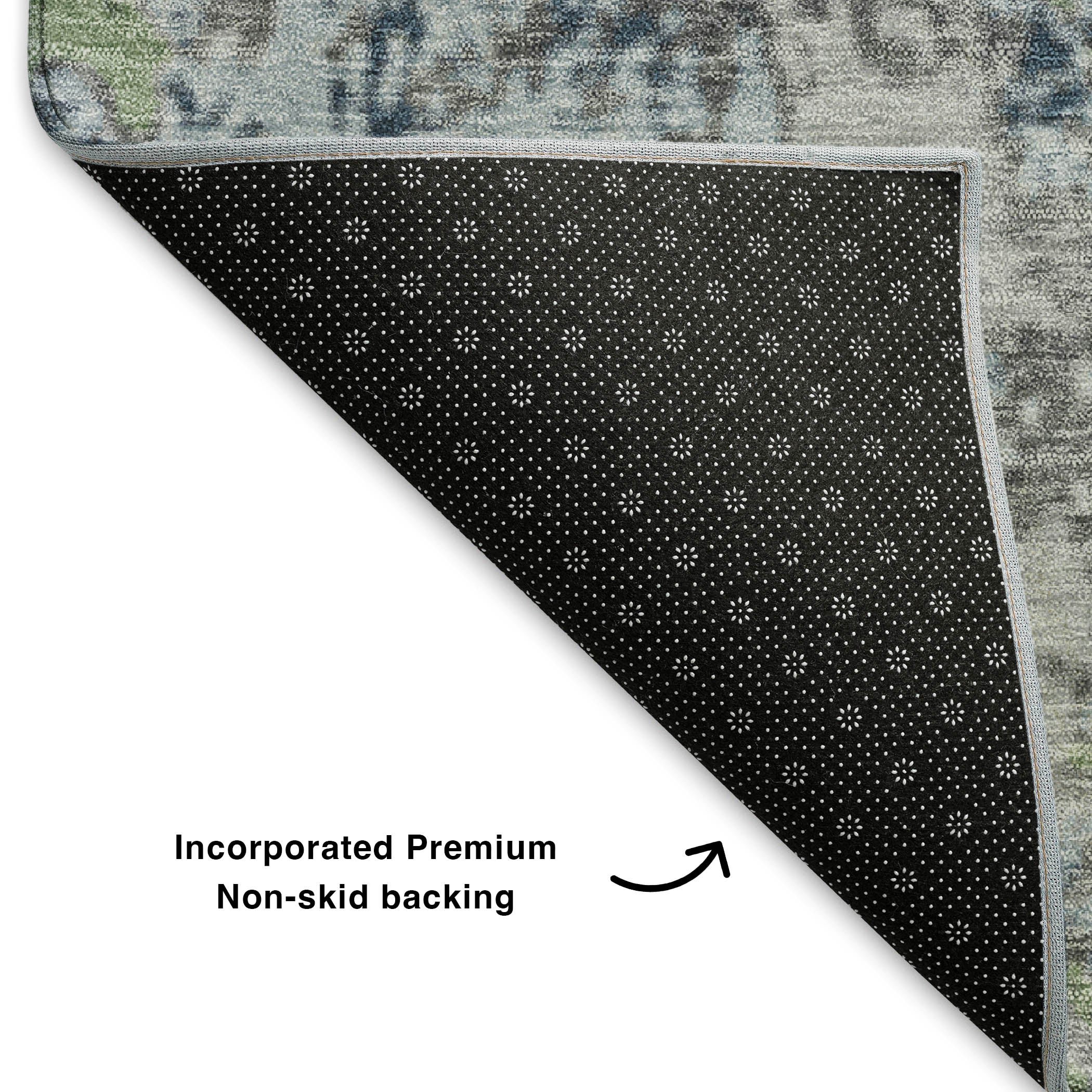 Chiang Mai Machine Washable Transitional Fern Green Rug 1'8" x 2'6" #shape_Rectangle