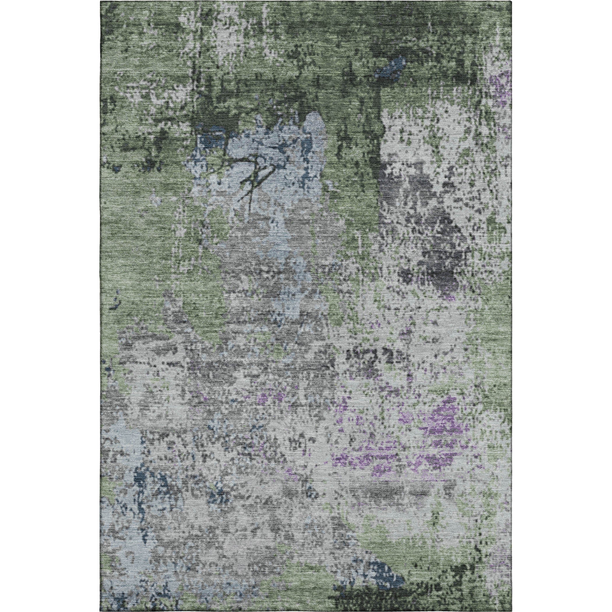 Chiang Mai Machine Washable Transitional Fern Green Rug 2'6" x 3'10" #shape_Rectangle