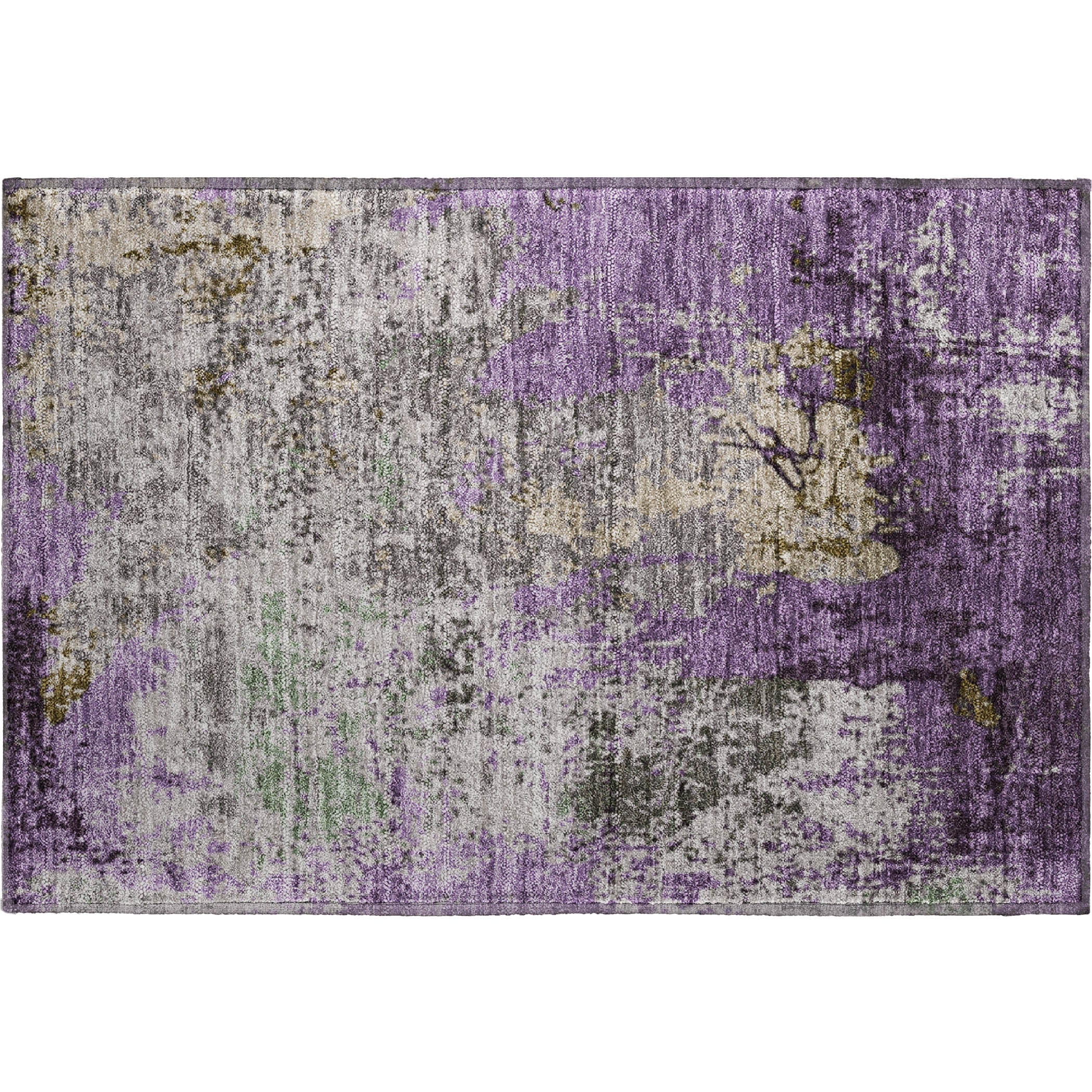 Chiang Mai Machine Washable Transitional Lavender Purple Rug 1'8" x 2'6" #shape_Rectangle