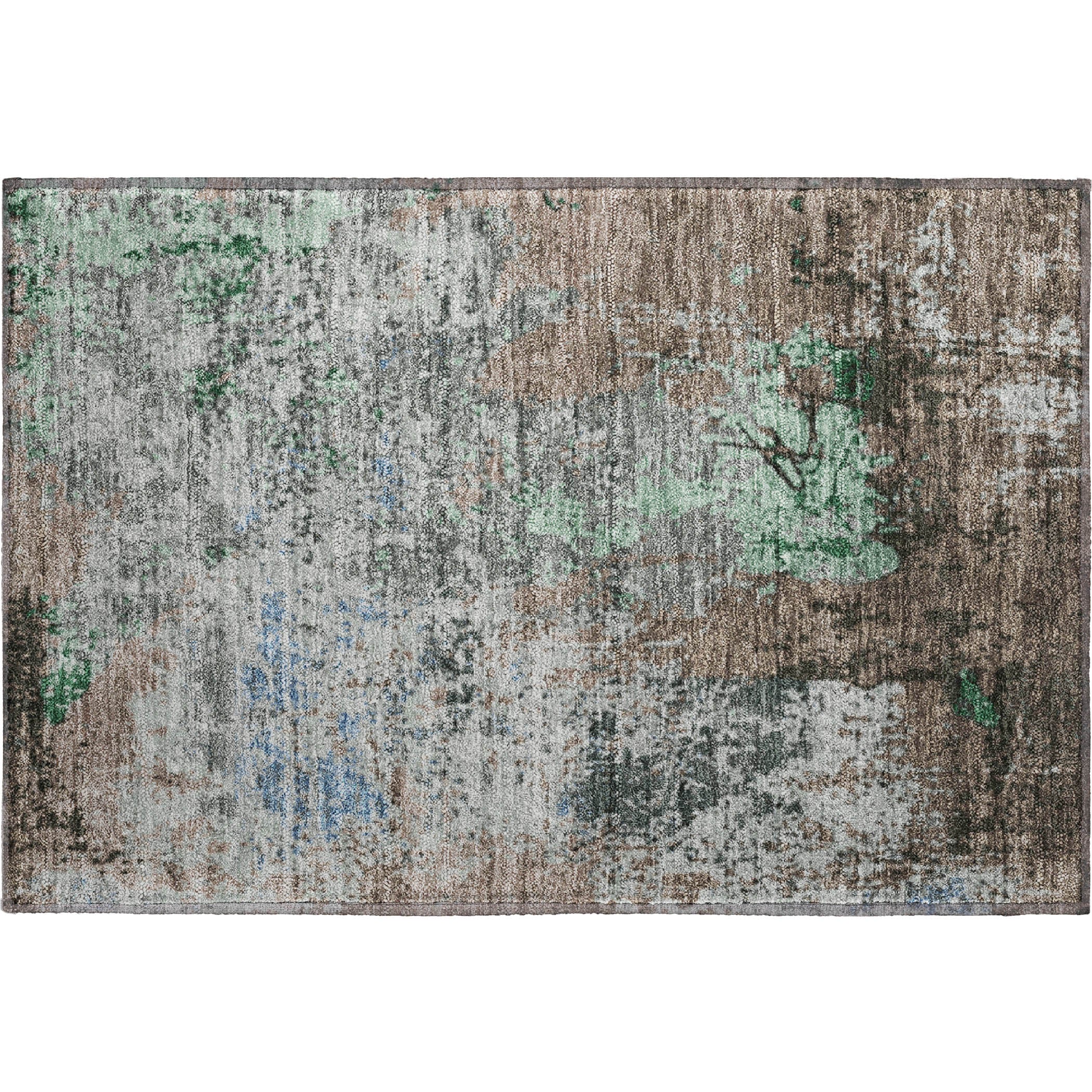 Chiang Mai Machine Washable Transitional Taupe Brown Rug 1'8" x 2'6" #shape_Rectangle
