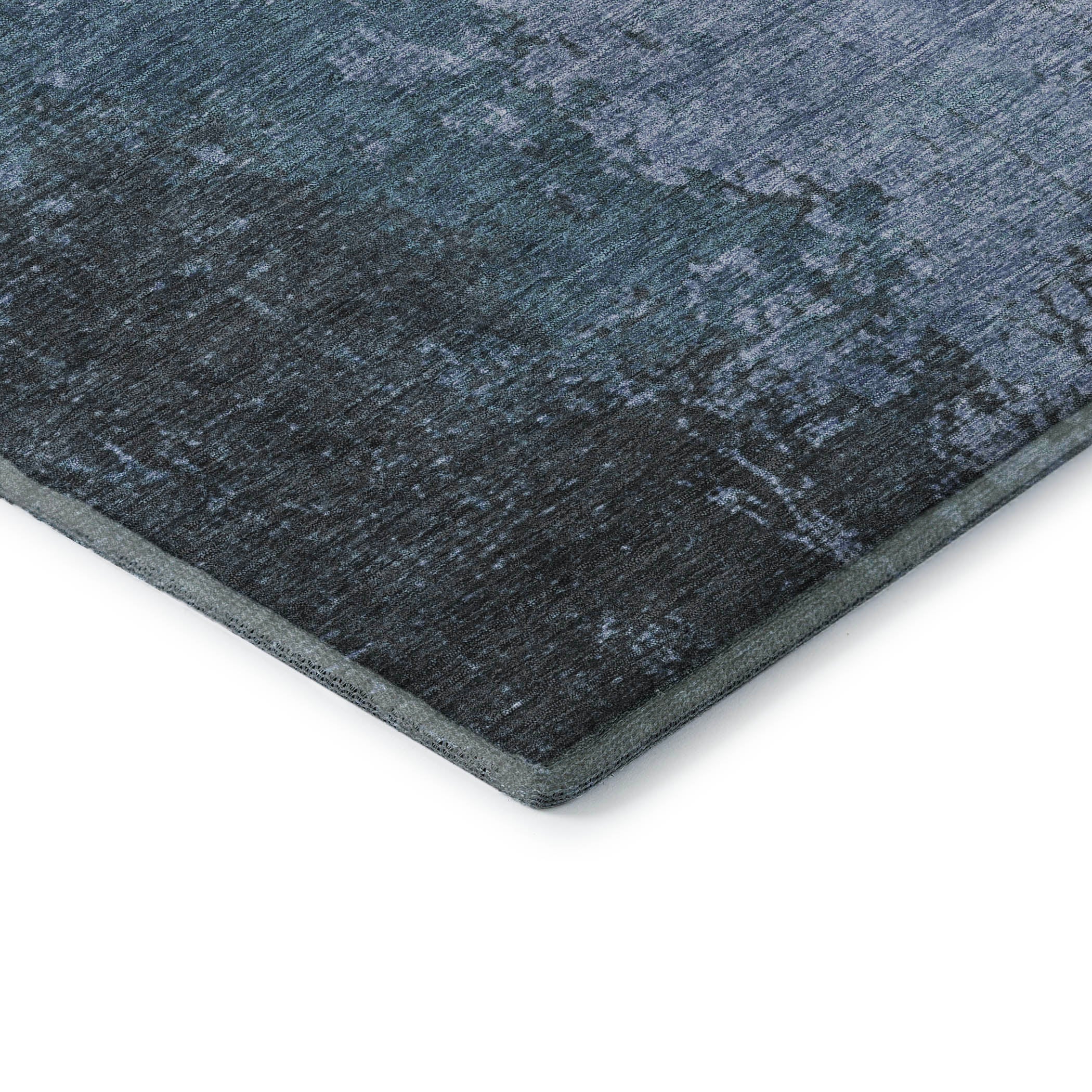 Kotor Machine Washable Transitional Blue Rug 1'8" x 2'6" #shape_Rectangle