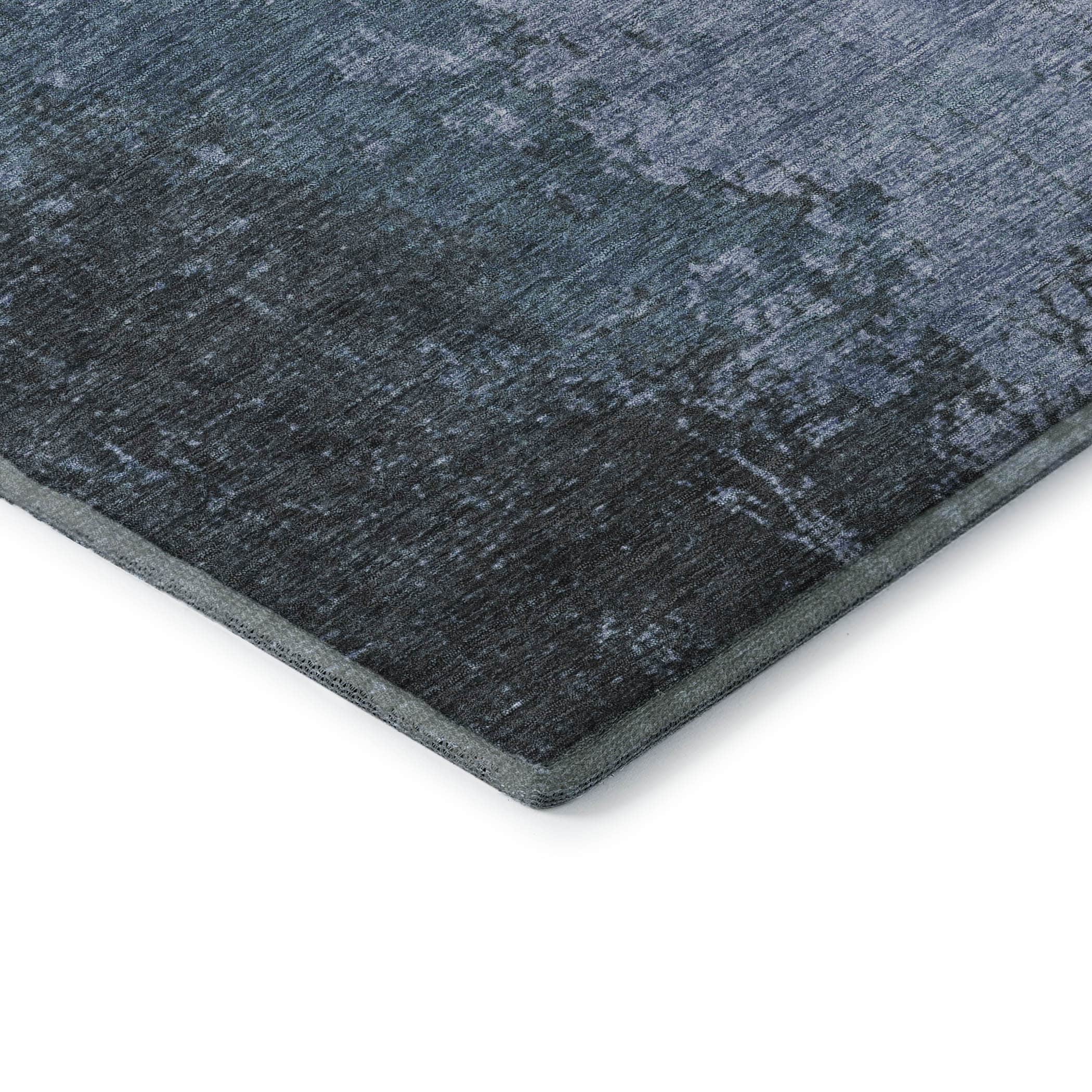 Kotor Machine Washable Transitional Blue Rug 1'8" x 2'6" #shape_Rectangle
