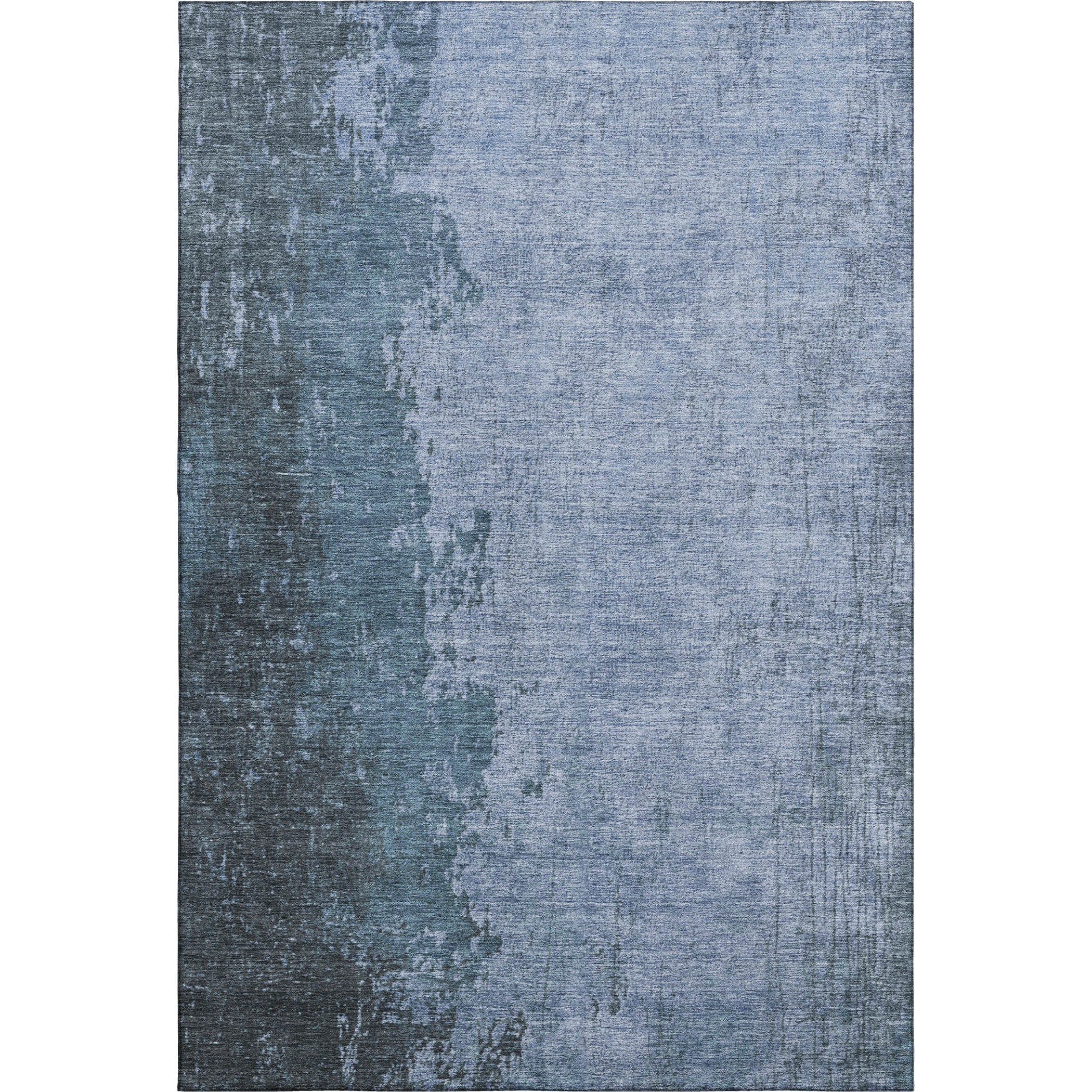 Kotor Machine Washable Transitional Blue Rug 2'6" x 3'10" #shape_Rectangle